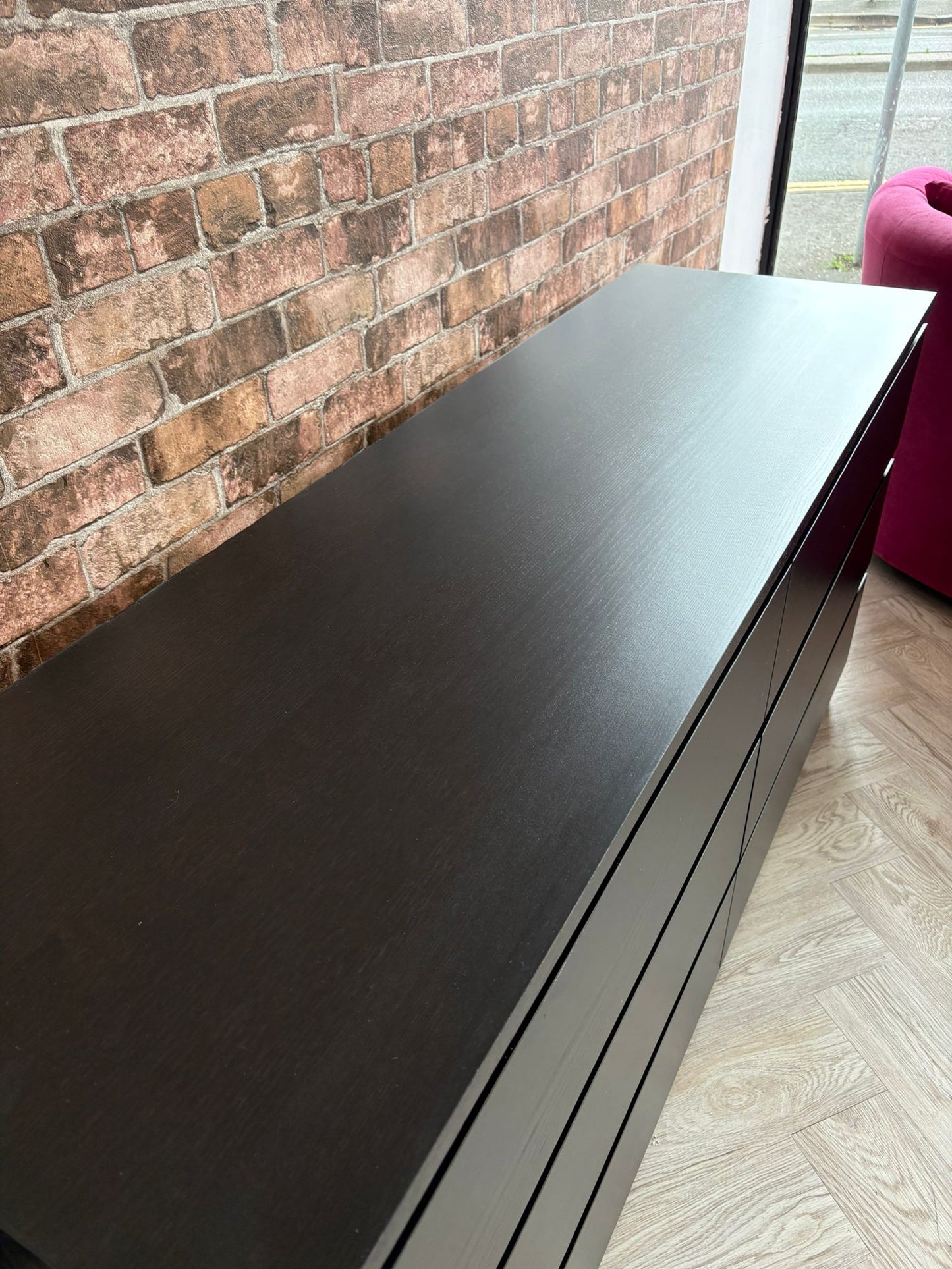 Ikea Malm Black 6 Drawer Chest @
