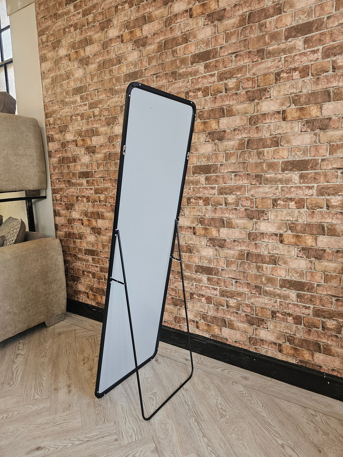 Floor Standing Mirror with Black Frame @#