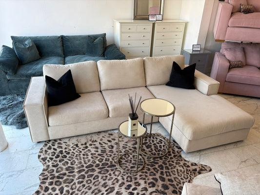 Sofa Club Soho Luxe Chenille Corner Sofa in White Tea *RRP £1999
