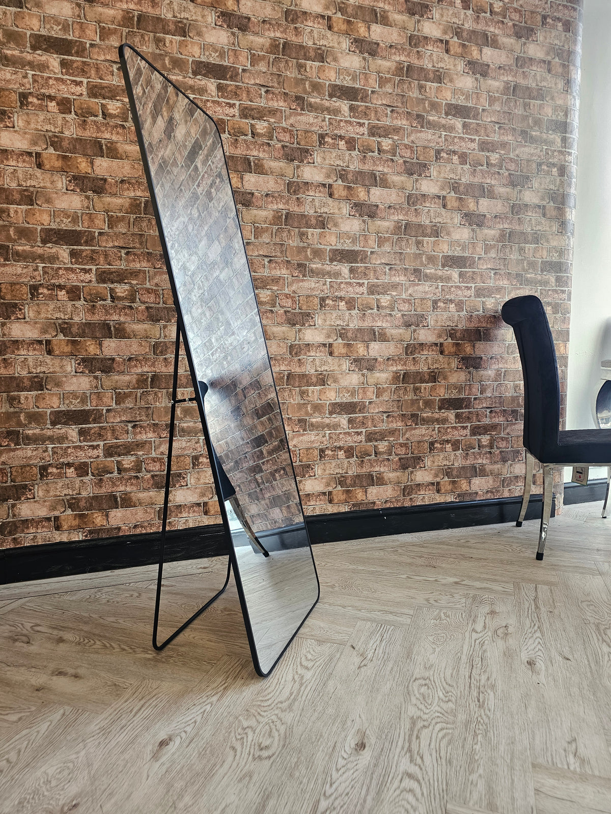 Floor Standing Mirror with Black Frame @#