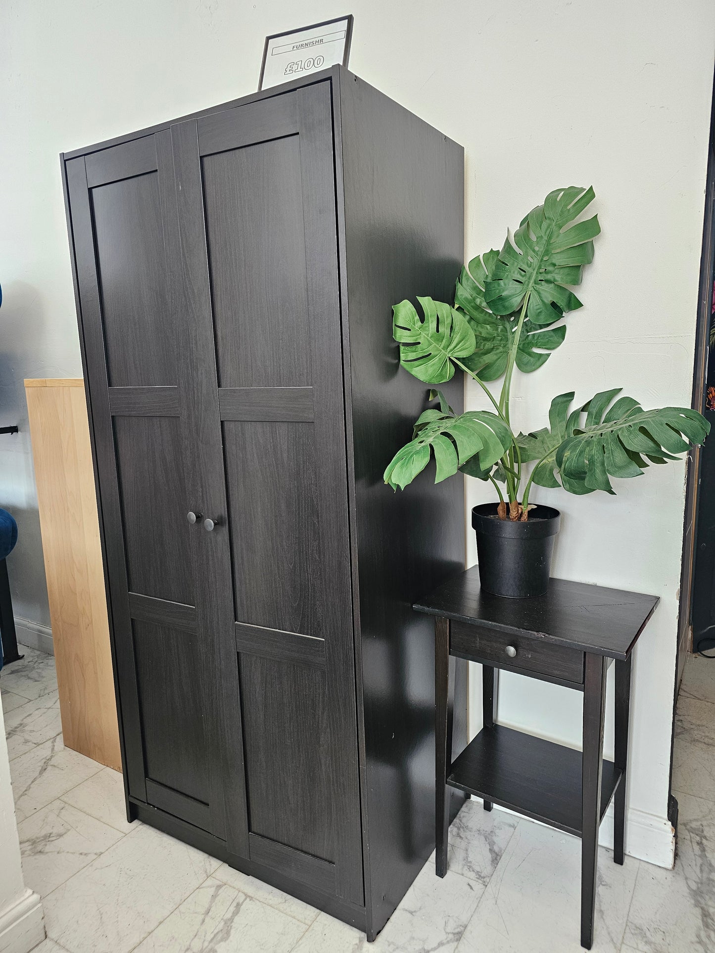 Ikea Rakkestad Black/Brown Wardrobe A
