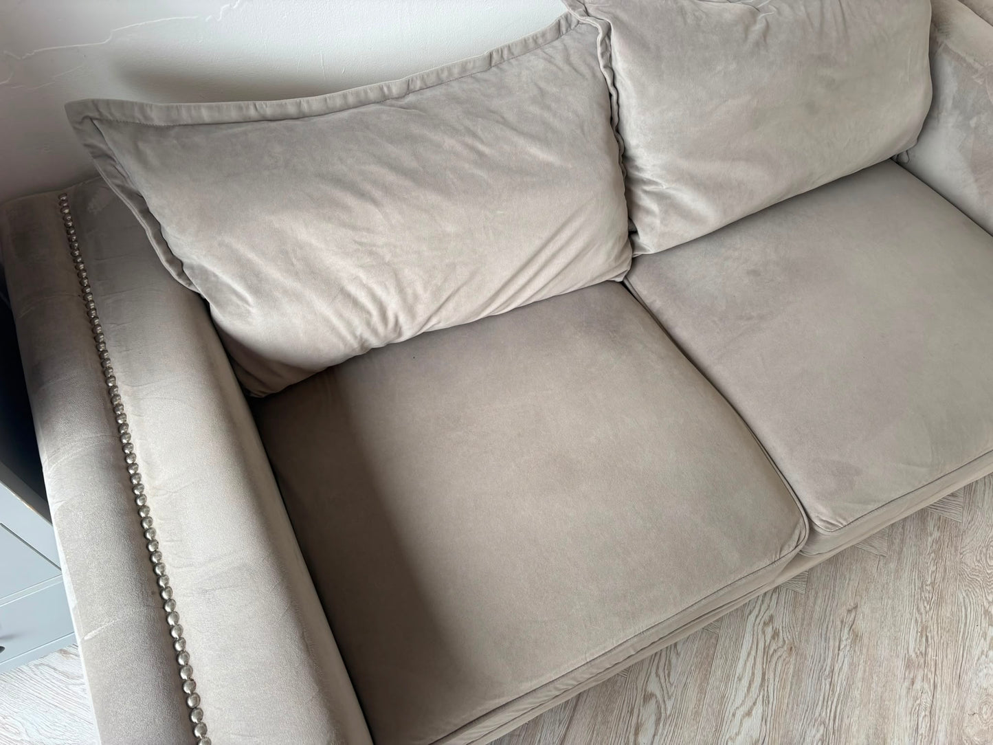 ScS Laurence Llewelyn-Bowen Regency Range Greige Fabric 3 Seater Sofa & Loveseat *RRP £3100 #