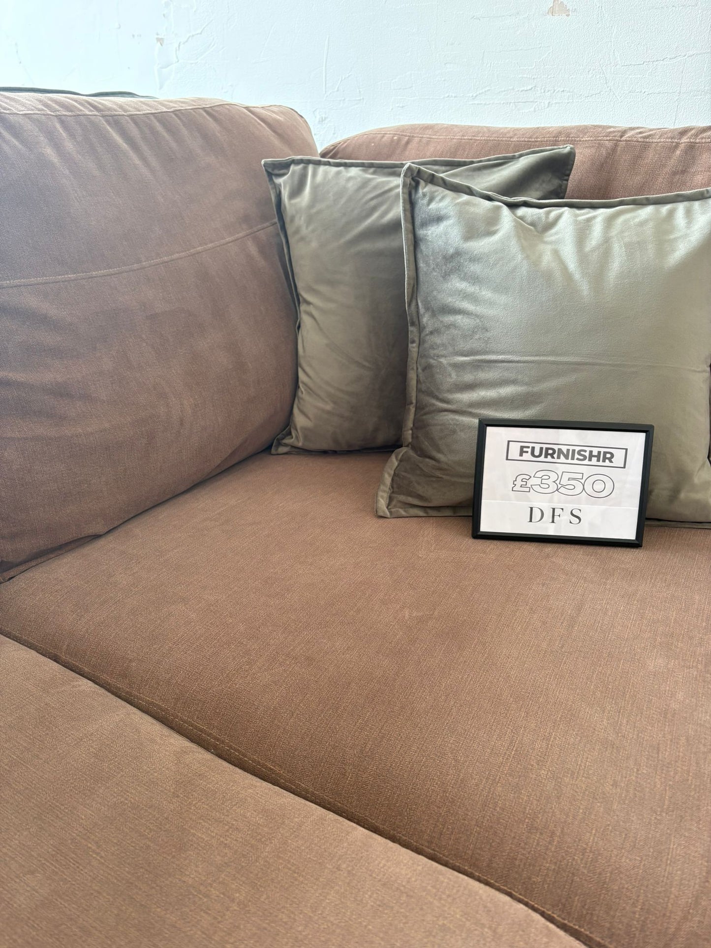 DFS Orka Mocha Corner Sofa & Ottoman B
