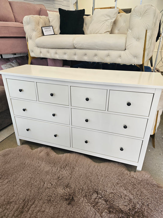 Ikea Hemnes White 8 Drawer Chest A