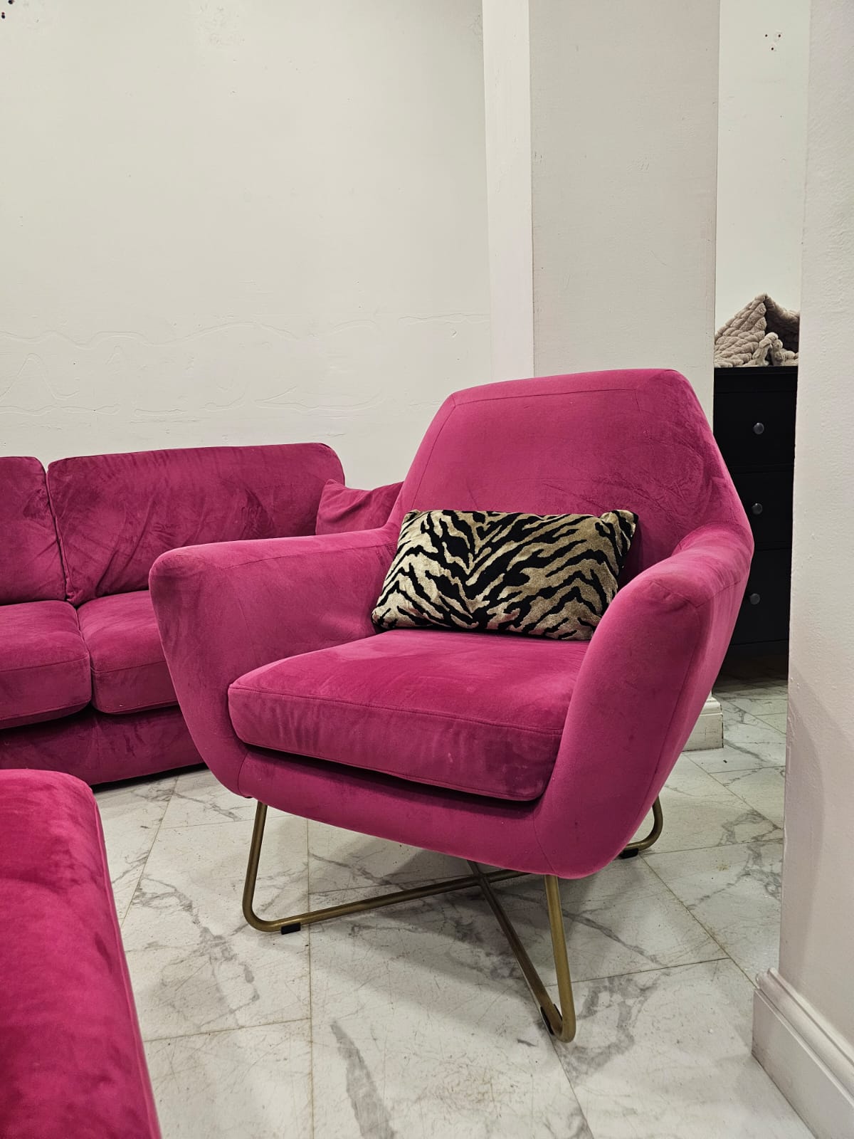 DFS Plush Barbie Pink Accent Chair