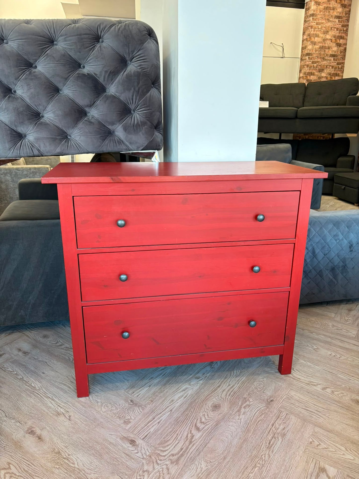 Ikea Hemnes Red 3 Drawer Chest (discontinued colour)#
