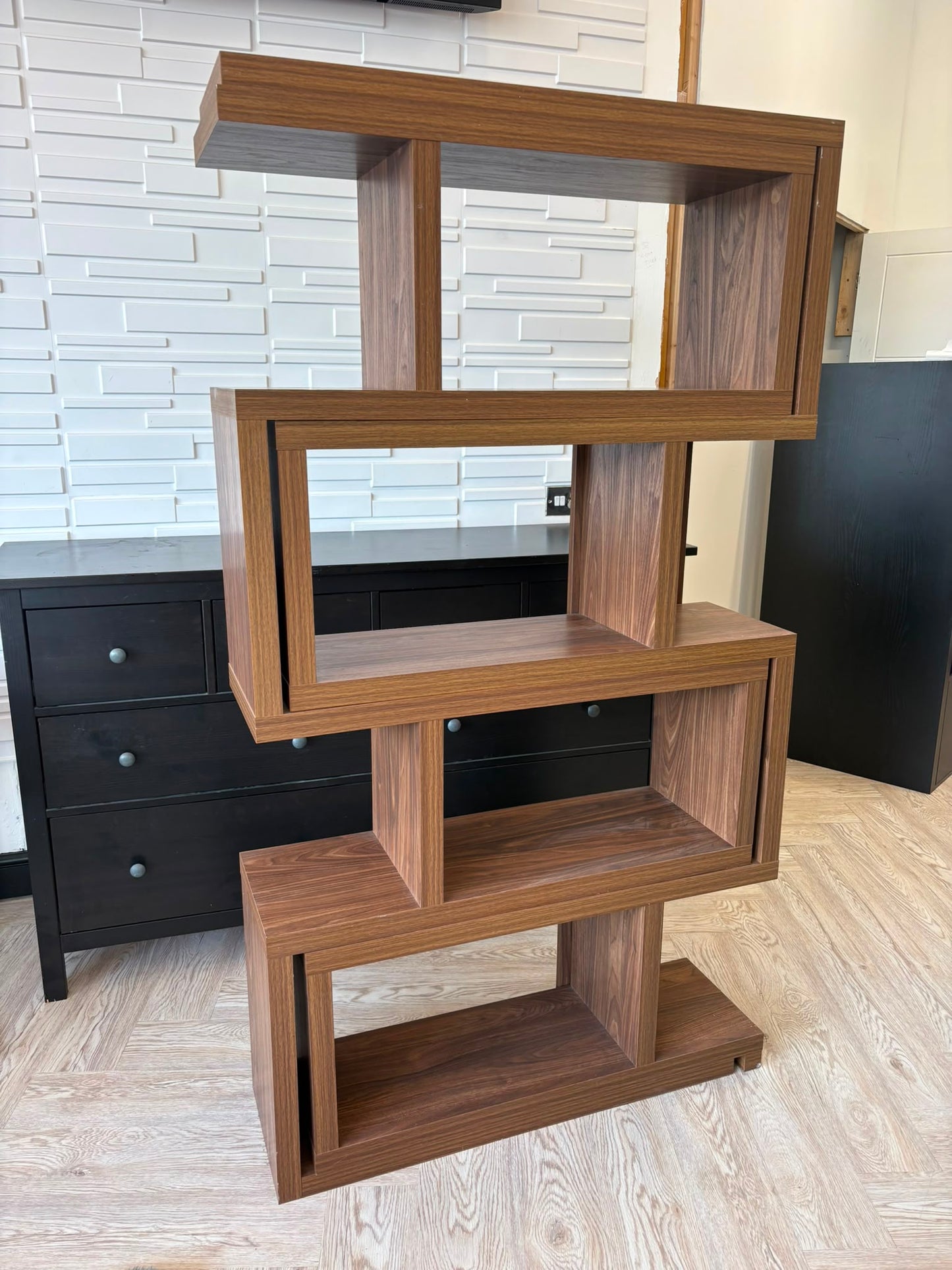 NEXT Dark Bronx Oak Effect Display Shelf