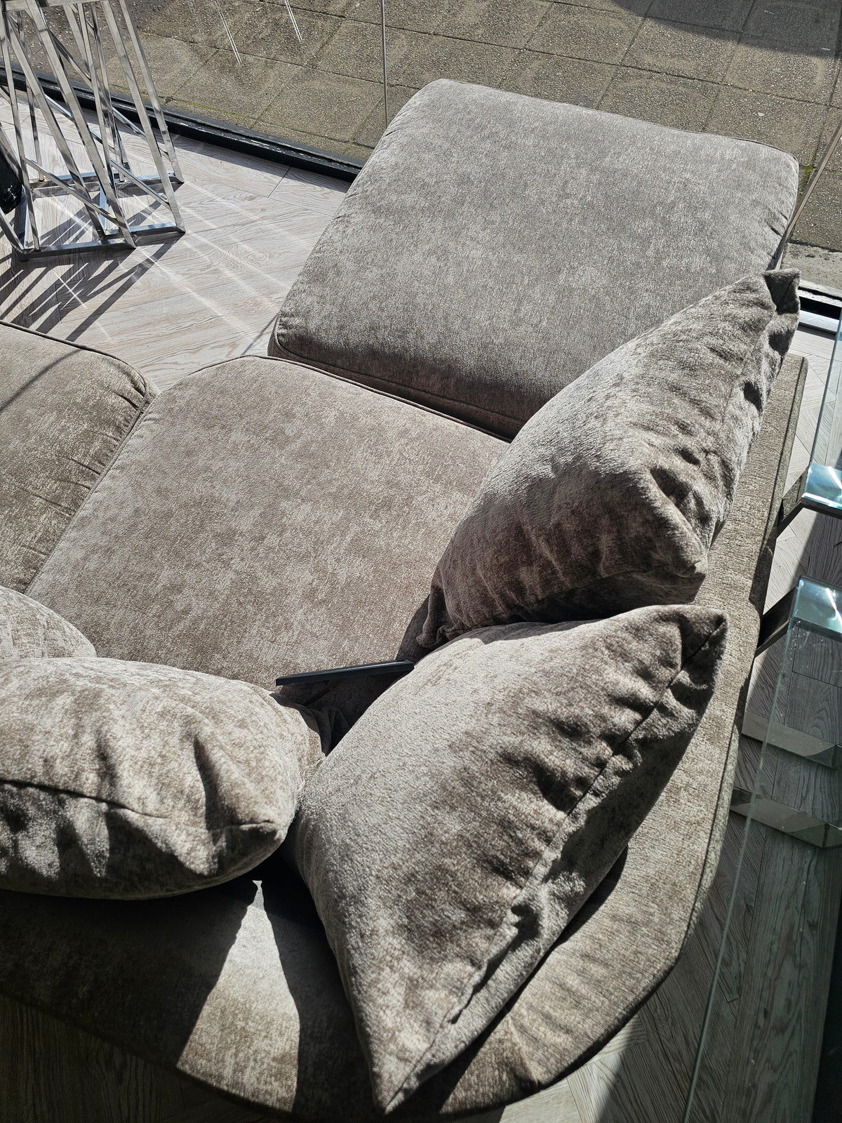 Sofaclub Bishop U-Shape Sofa in Frosty Mink Chenille @