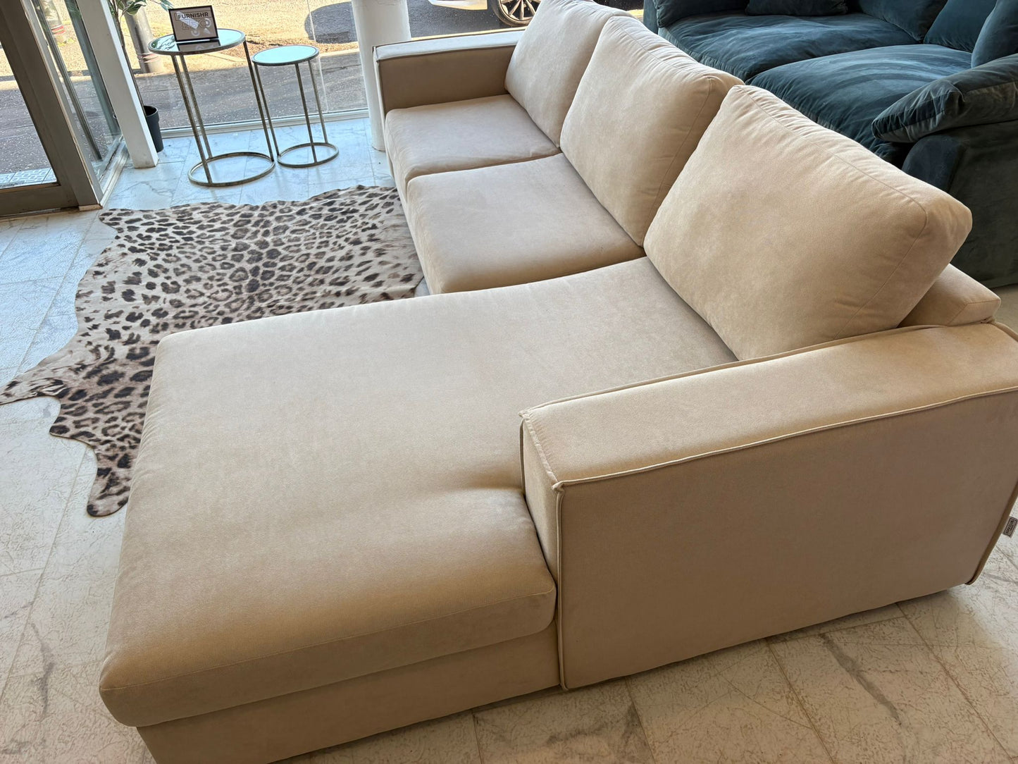 Sofa Club Soho Luxe Chenille Corner Sofa in White Tea *RRP £1999