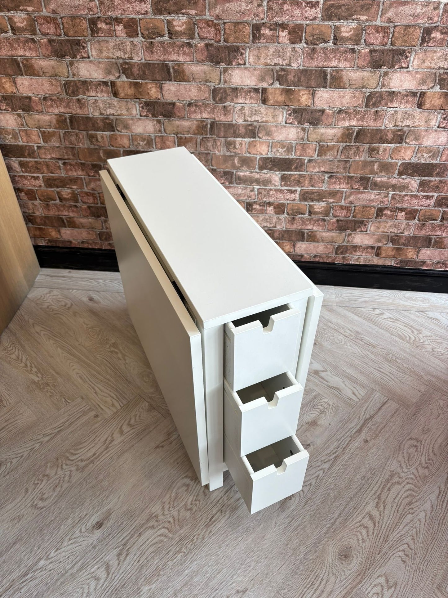 Ikea Norden White Gateleg Table @#