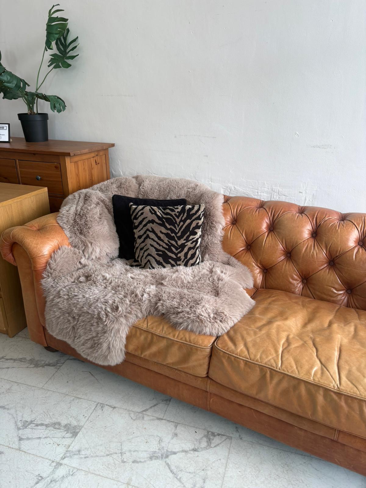 HALO Chesterfield Tan Leather 3 Seater Sofa (*RRP £2349)