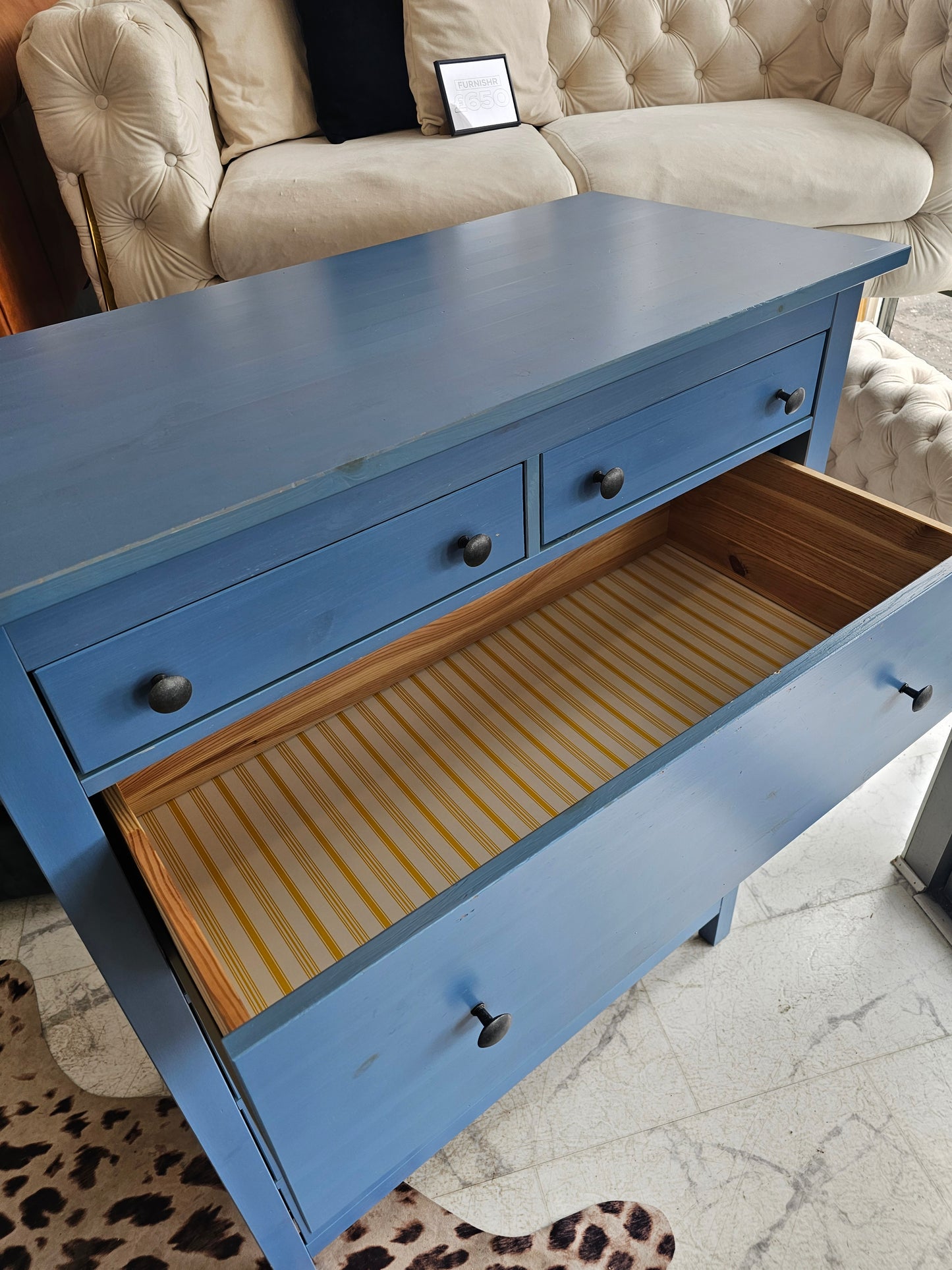 Ikea Hemnes (Discontinued Blue)Blue 6 Drawer Chest T