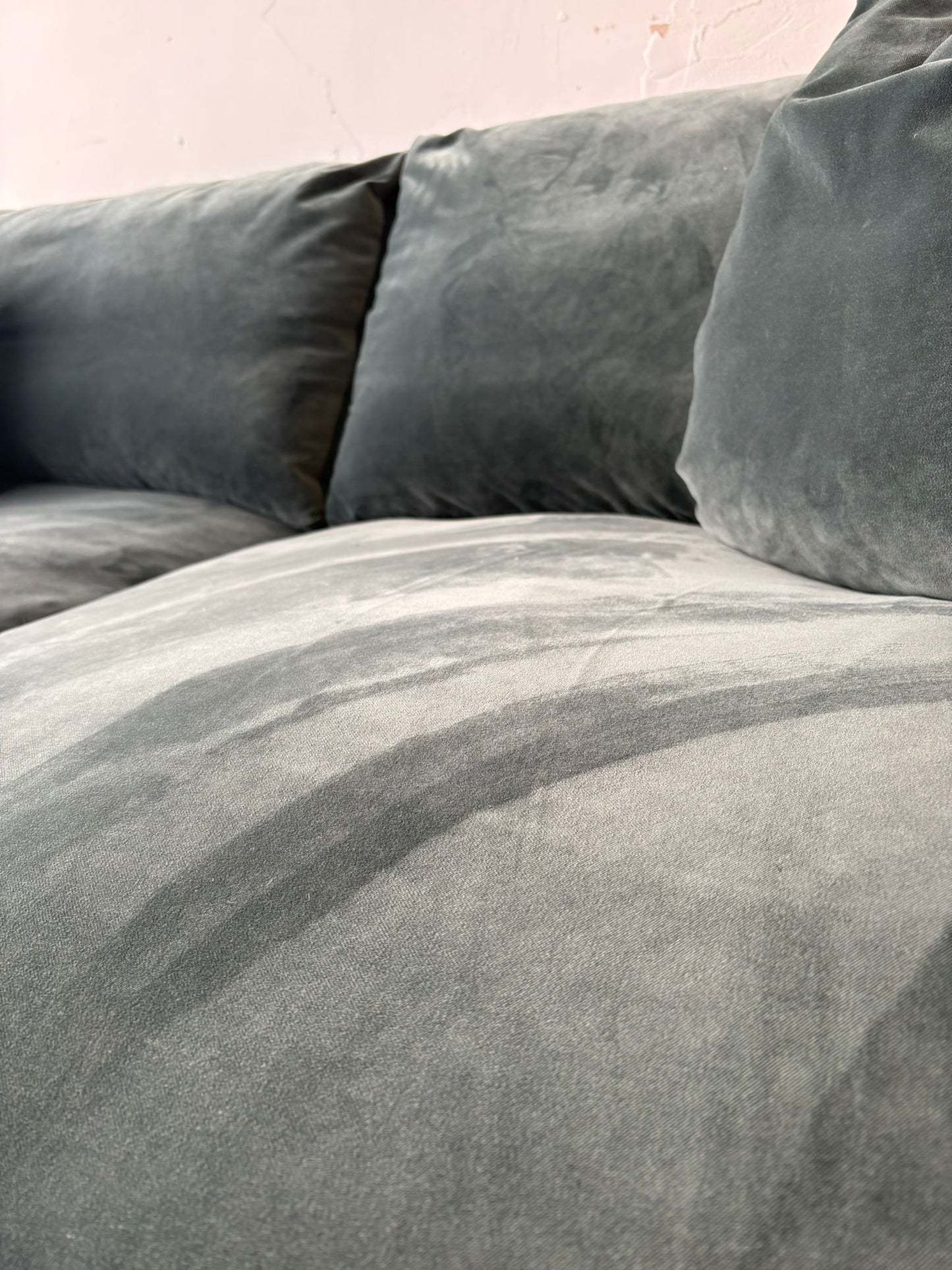 Loaf Cuddlemuffin Medium Sofa in Mermaid Plush Velvet *RRP £4095
