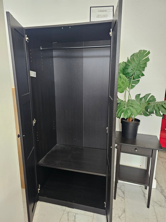 Ikea Rakkestad Black/Brown Wardrobe A