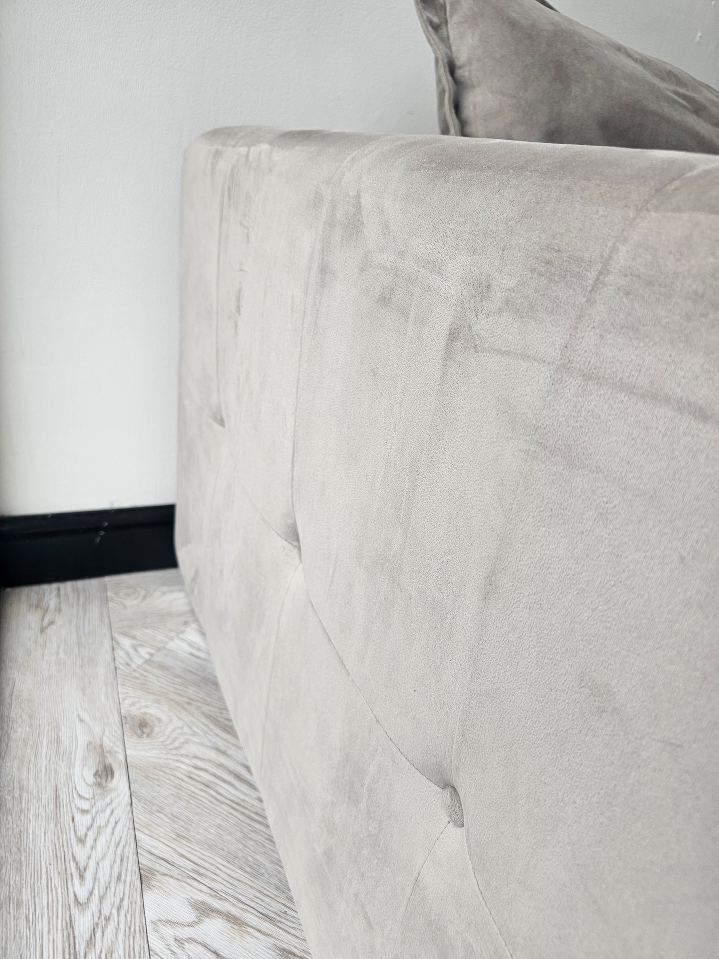 ScS Laurence Llewelyn-Bowen Regency Range Greige Fabric 3 Seater Sofa & Loveseat *RRP £3100 #