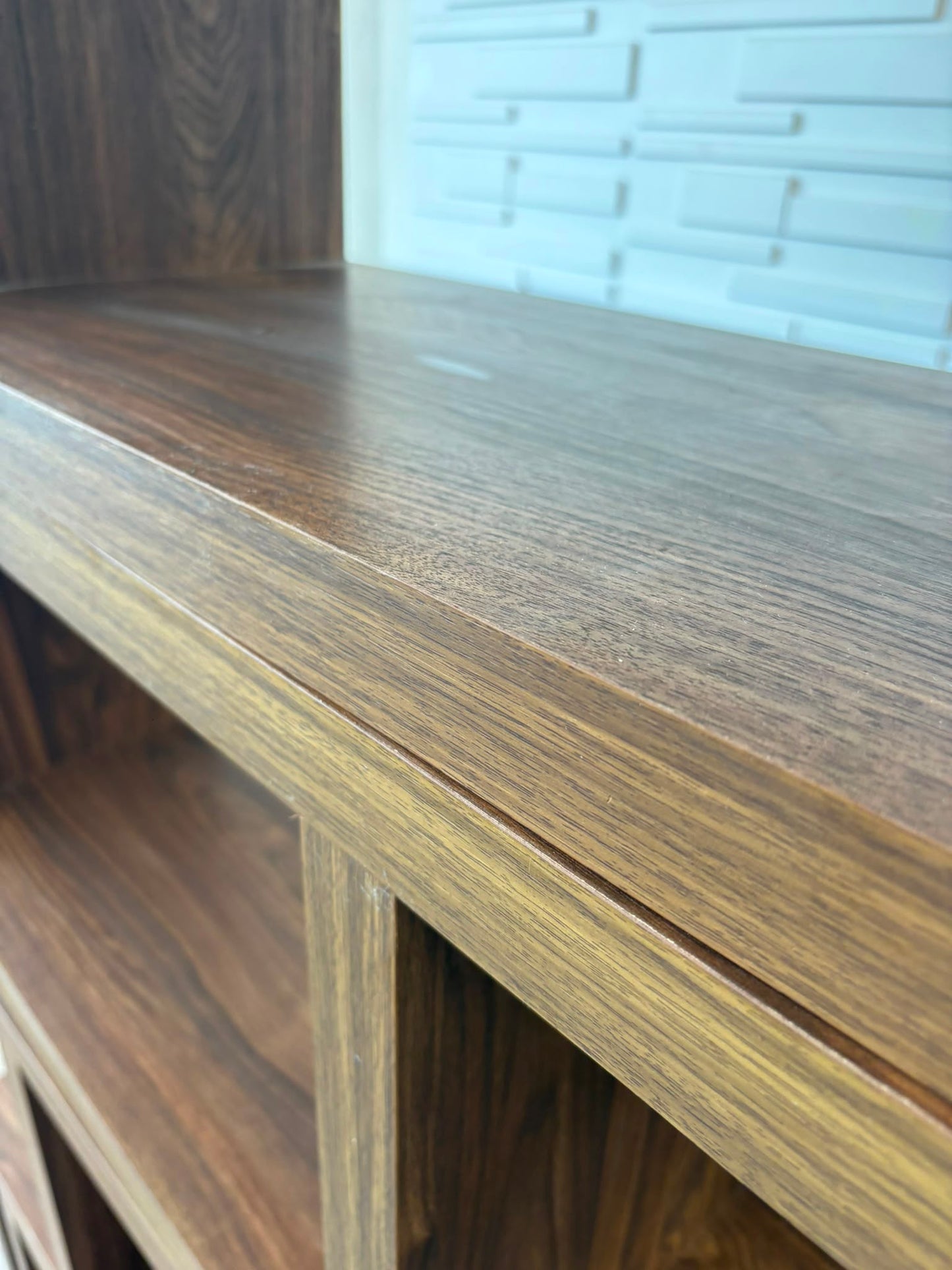 NEXT Dark Bronx Oak Effect Display Shelf