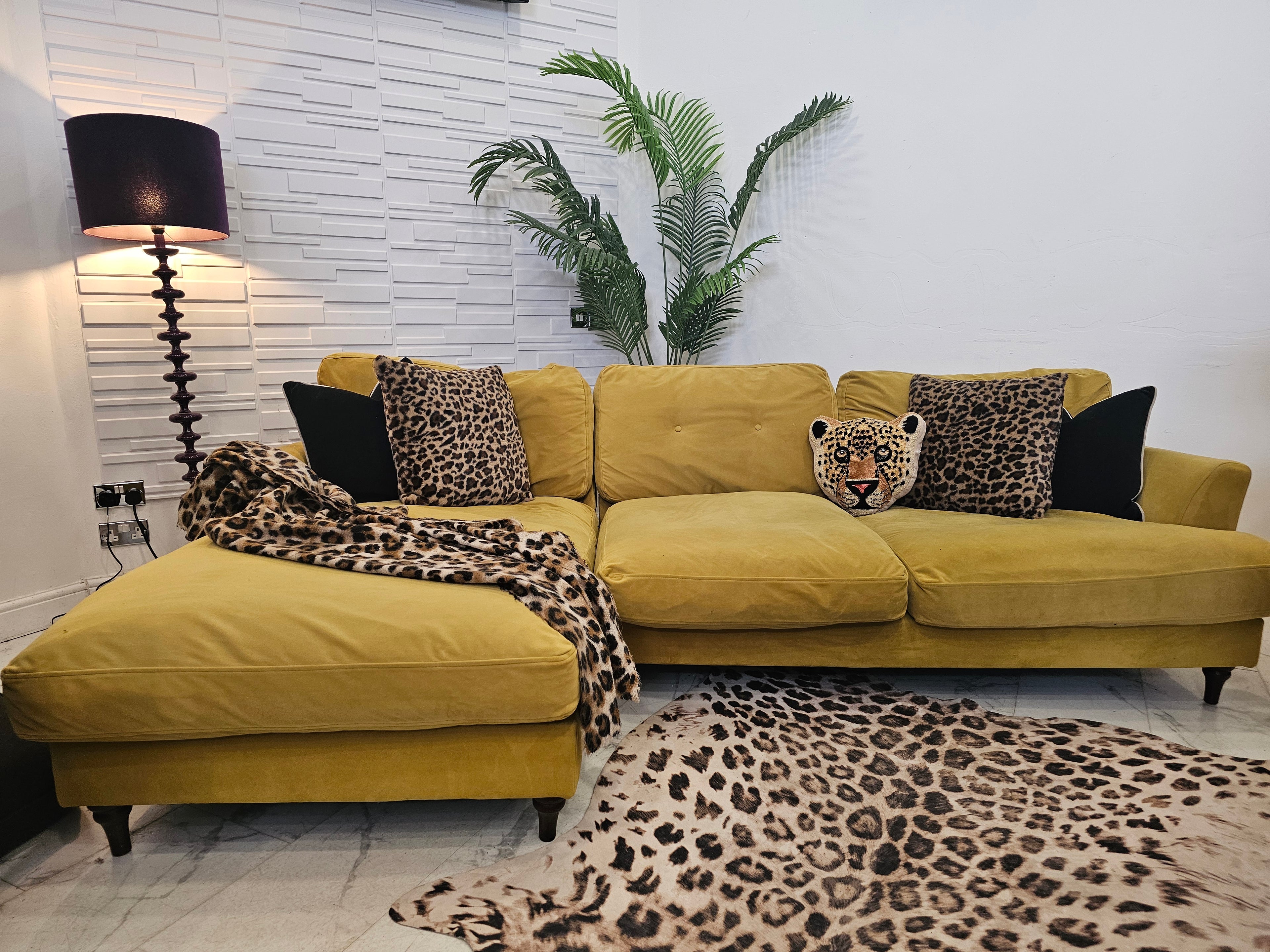 DFS Joules Mustard Corner Sofa