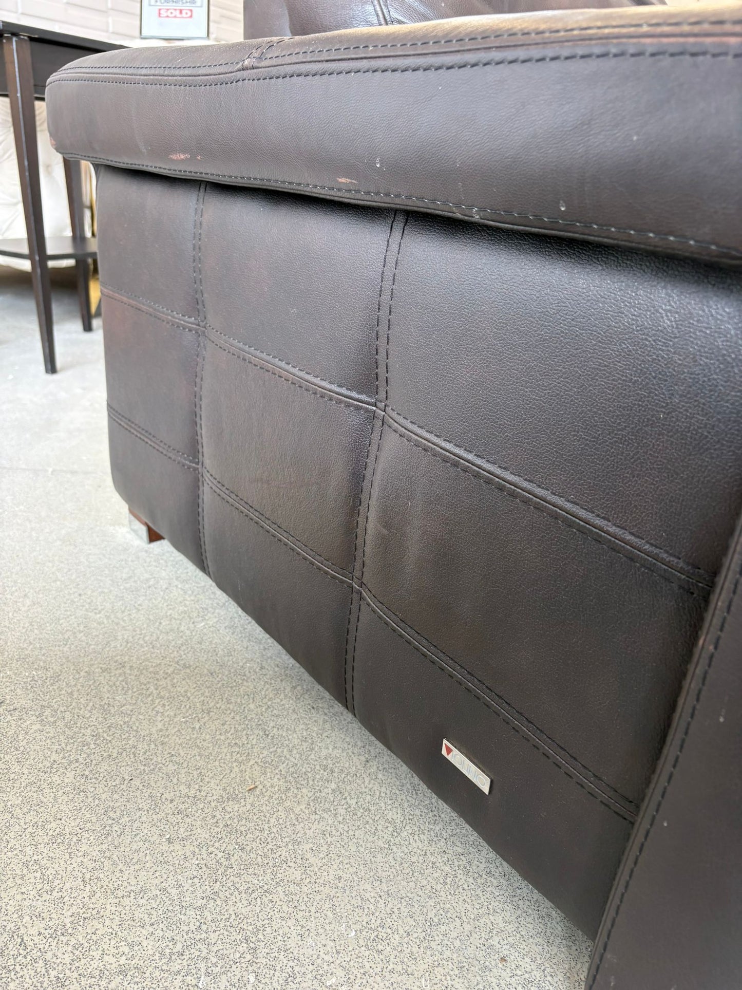 Violino Italian Leather Armchair Dark Brown