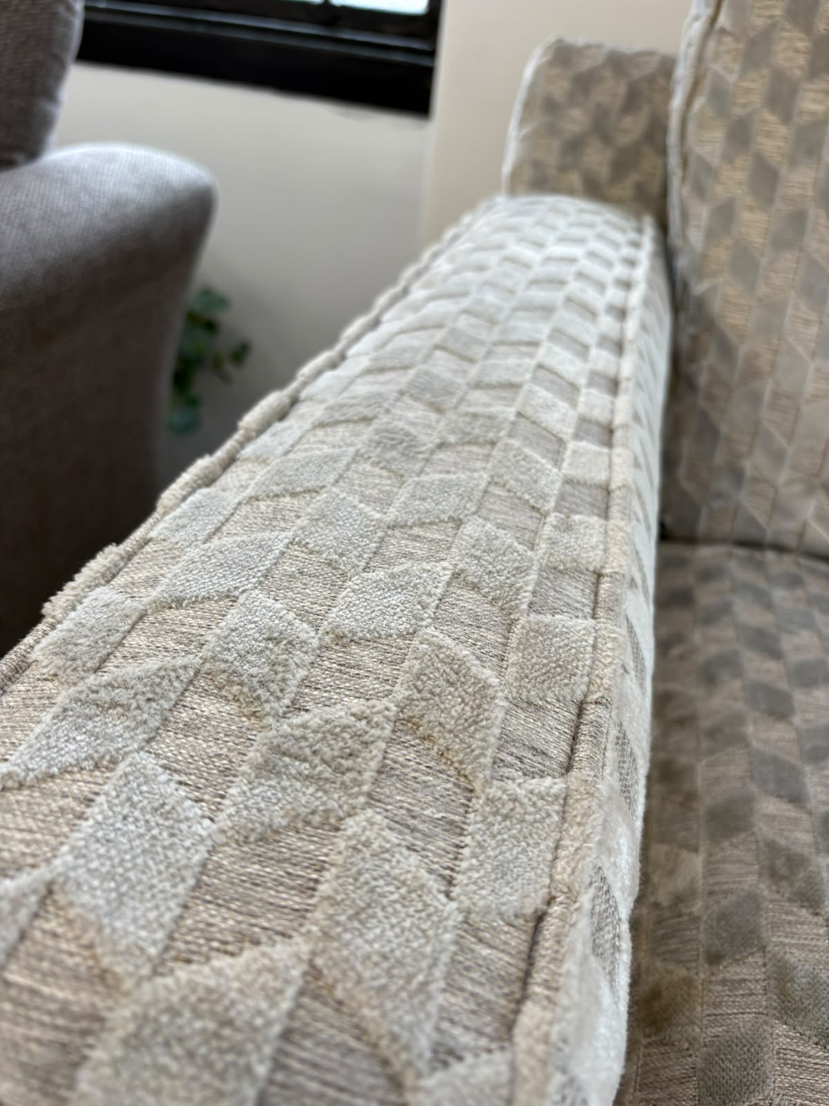 Oak Furnitureland Greige/Silver 3 Seater Sofa & Loveseat @