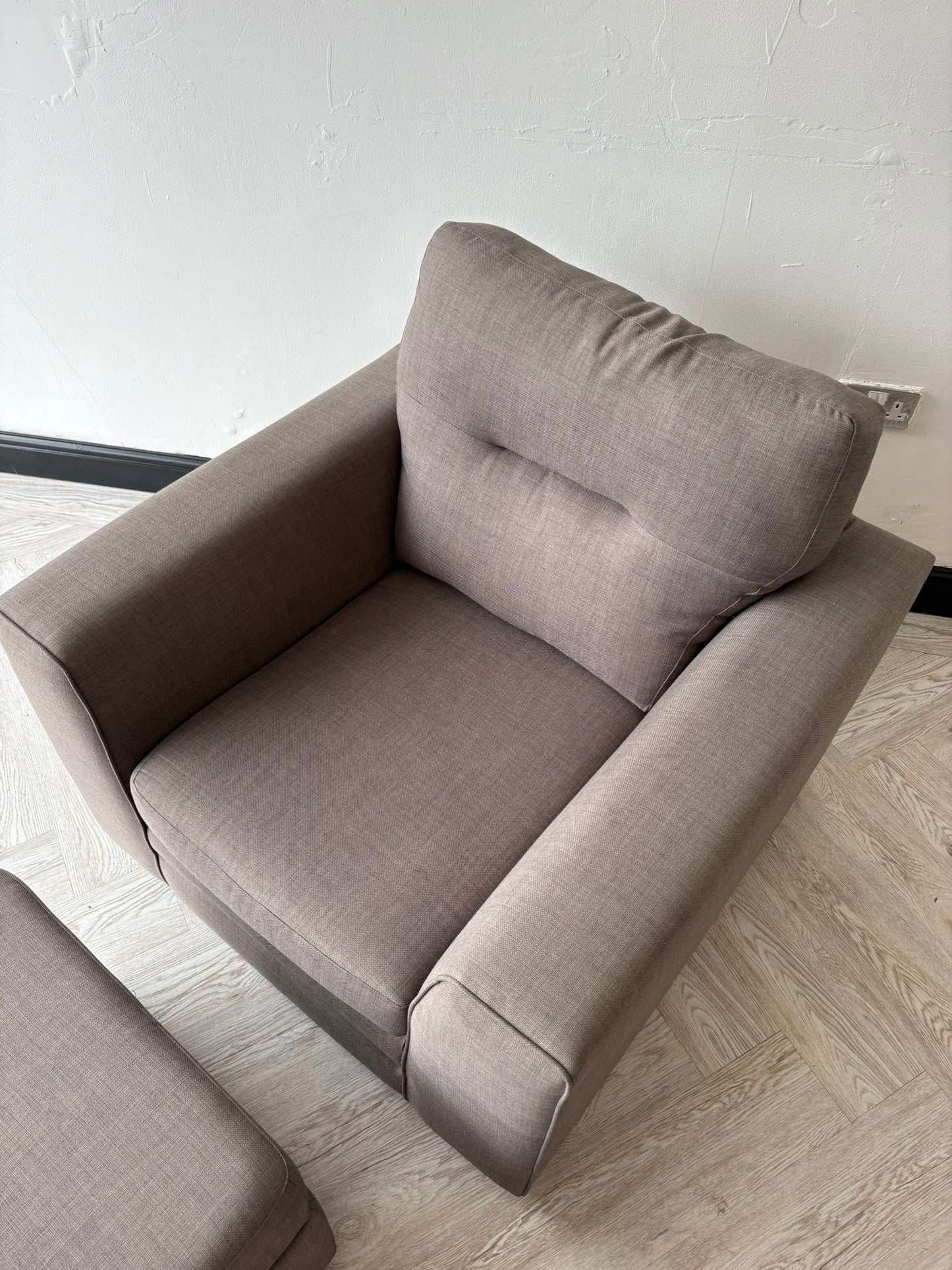 DFS Kian Taupe Chair & Ottoman (matching sofas available)@#