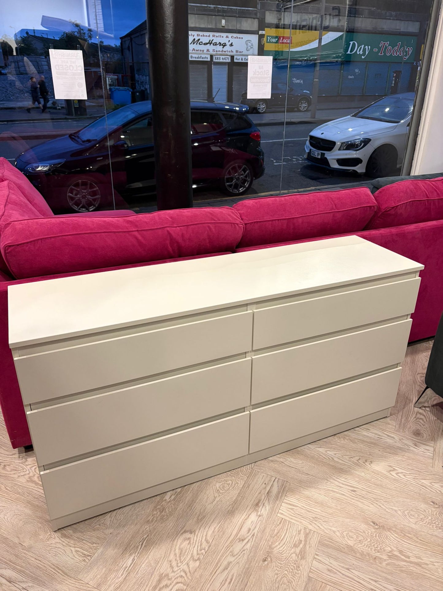 Ikea KULLEN White 6 Drawer Chest (smaller version of Malm)@