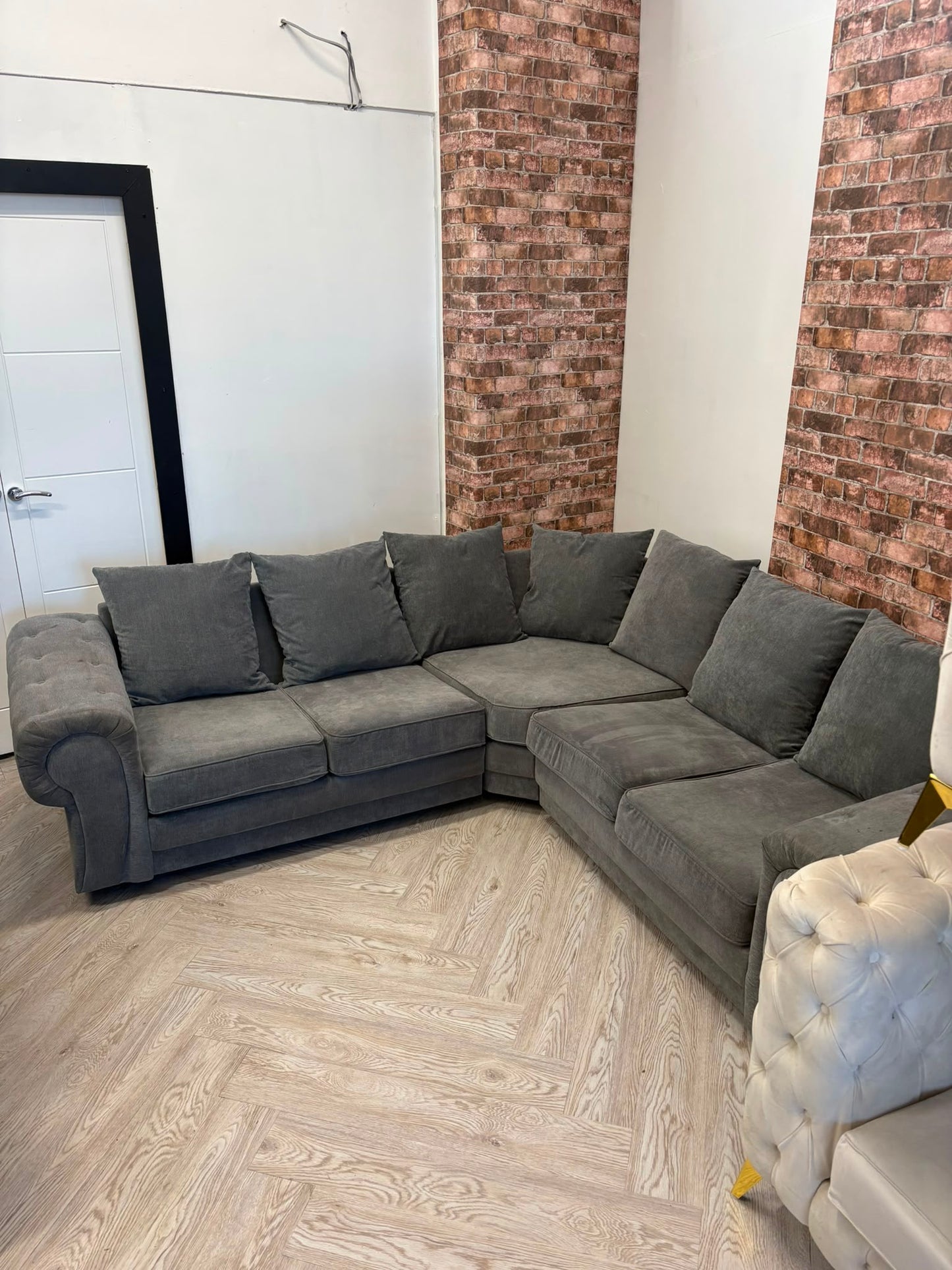 Verona Grey Corner Sofa #