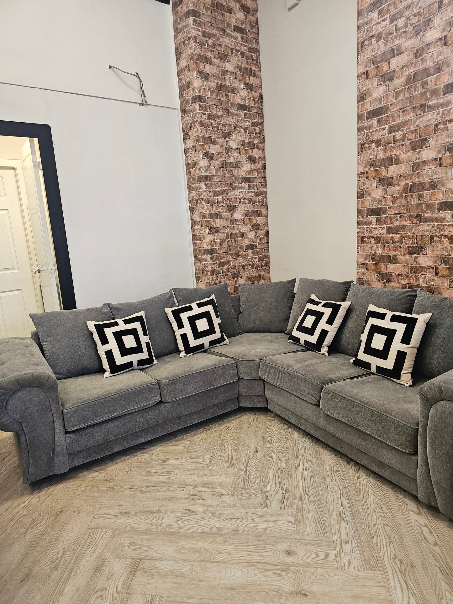 Verona Grey Corner Sofa #