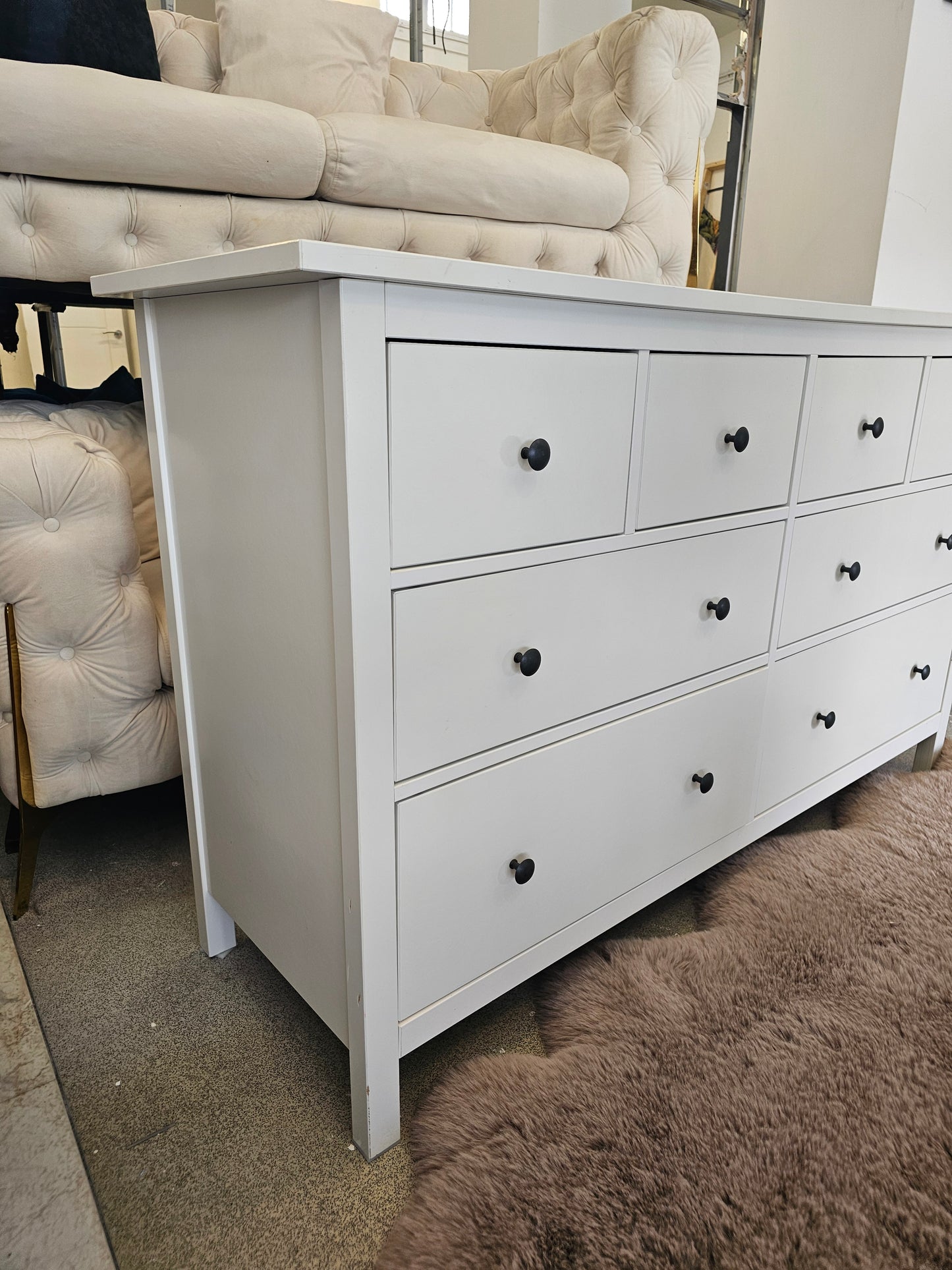 Ikea Hemnes White 8 Drawer Chest A
