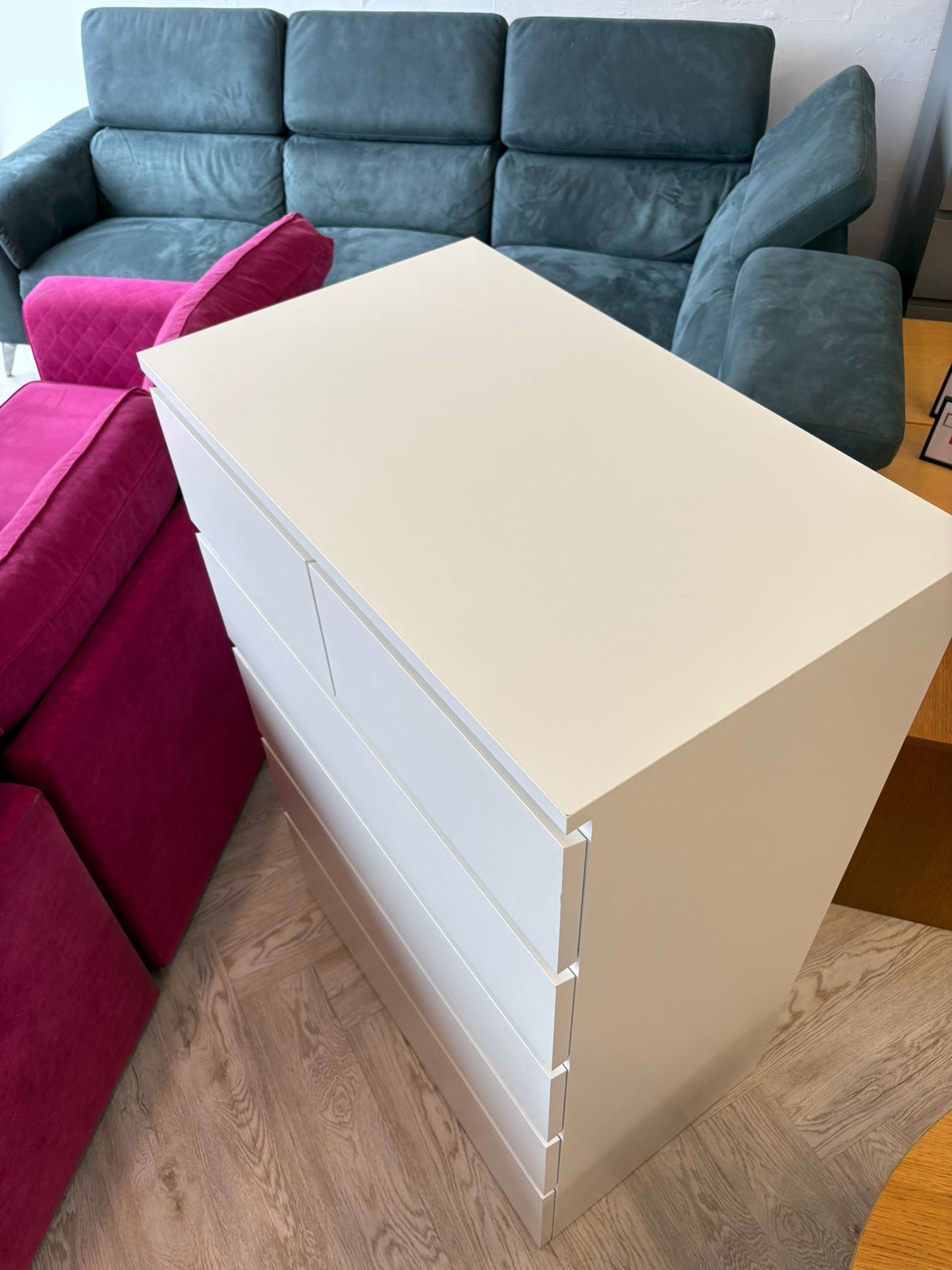Ikea Malm White 6 Drawer Chest @