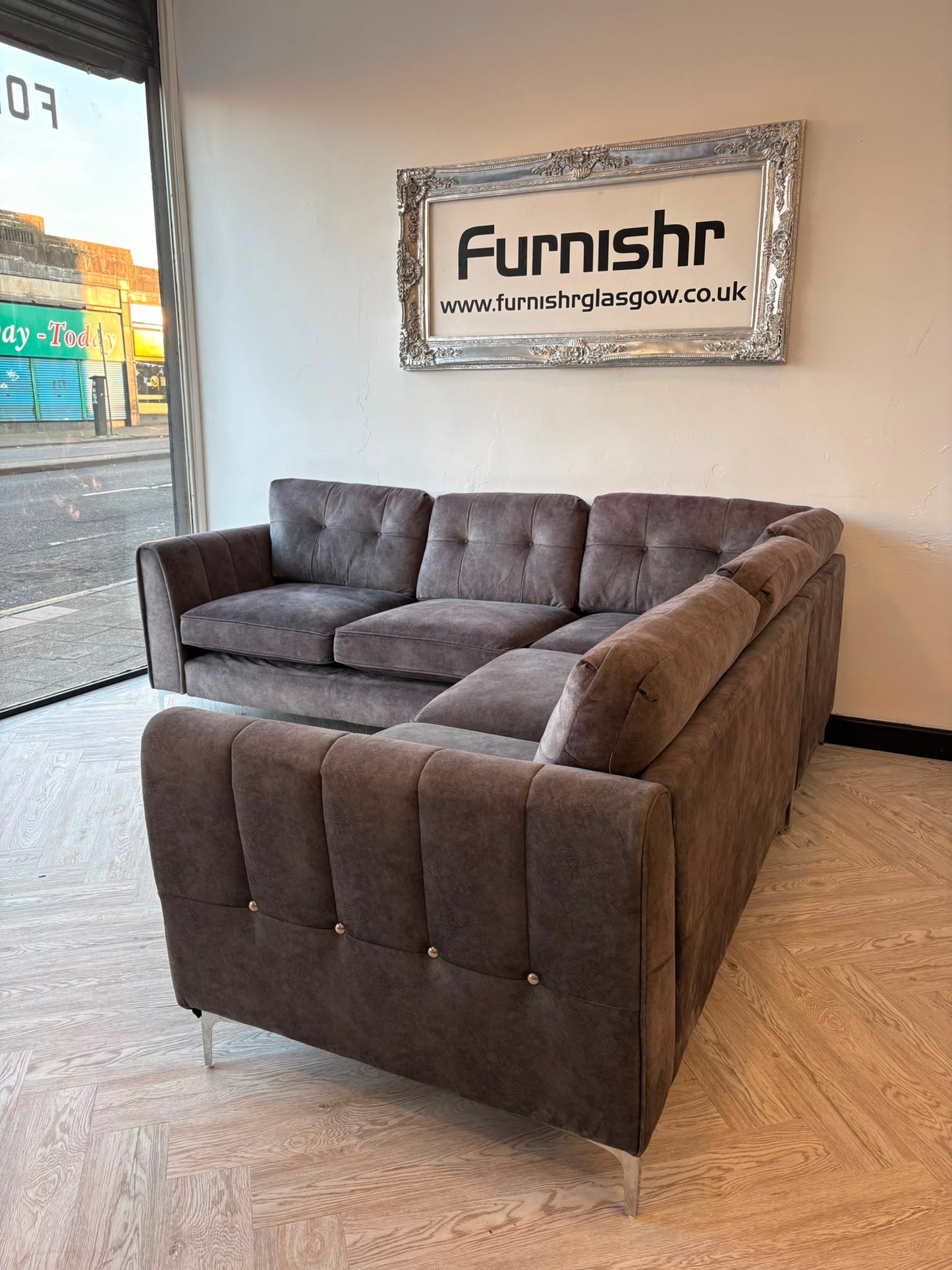 Large Grey Corner Sofa