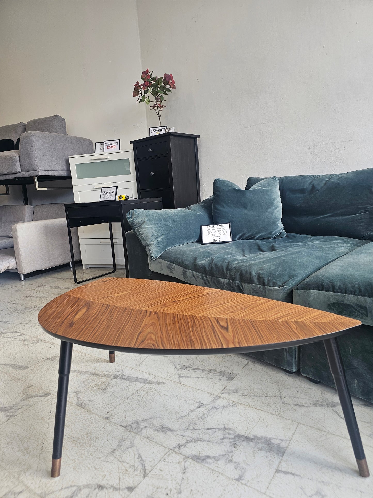 Ikea Mid-Century Style Large Leaf Coffee Table