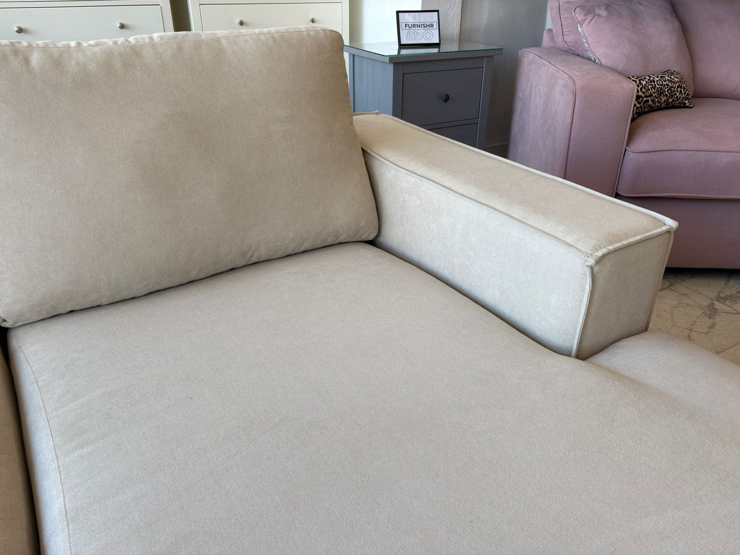 Sofa Club Soho Luxe Chenille Corner Sofa in White Tea *RRP £1999