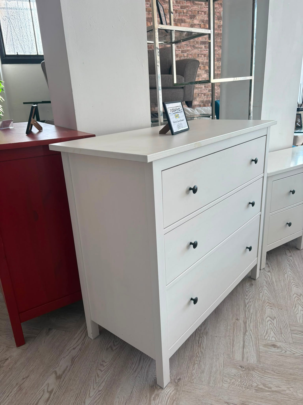 Ikea Hemnes White 3 Drawer Chest #