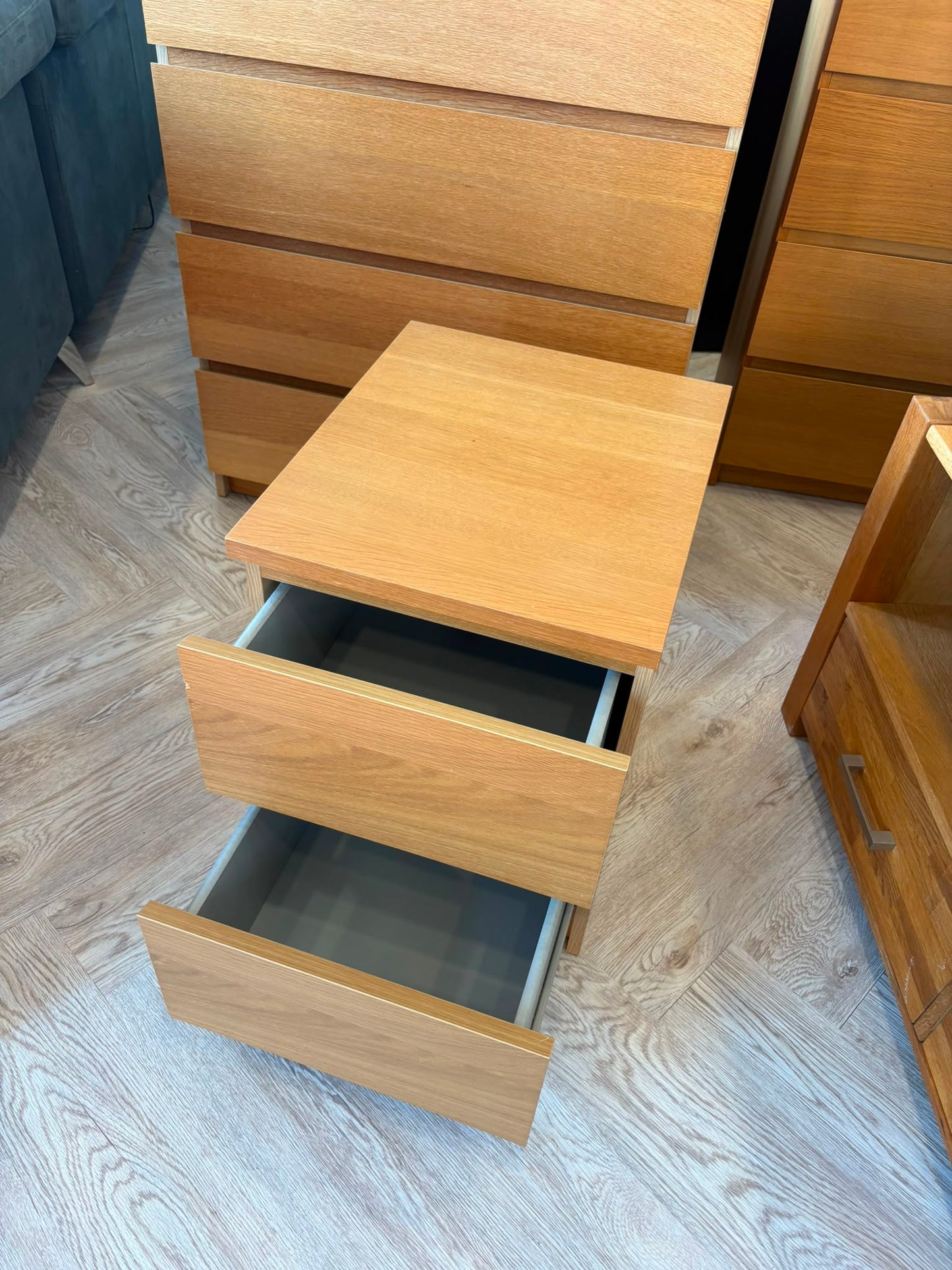Ikea Malm Oak 2 Drawer Chest #