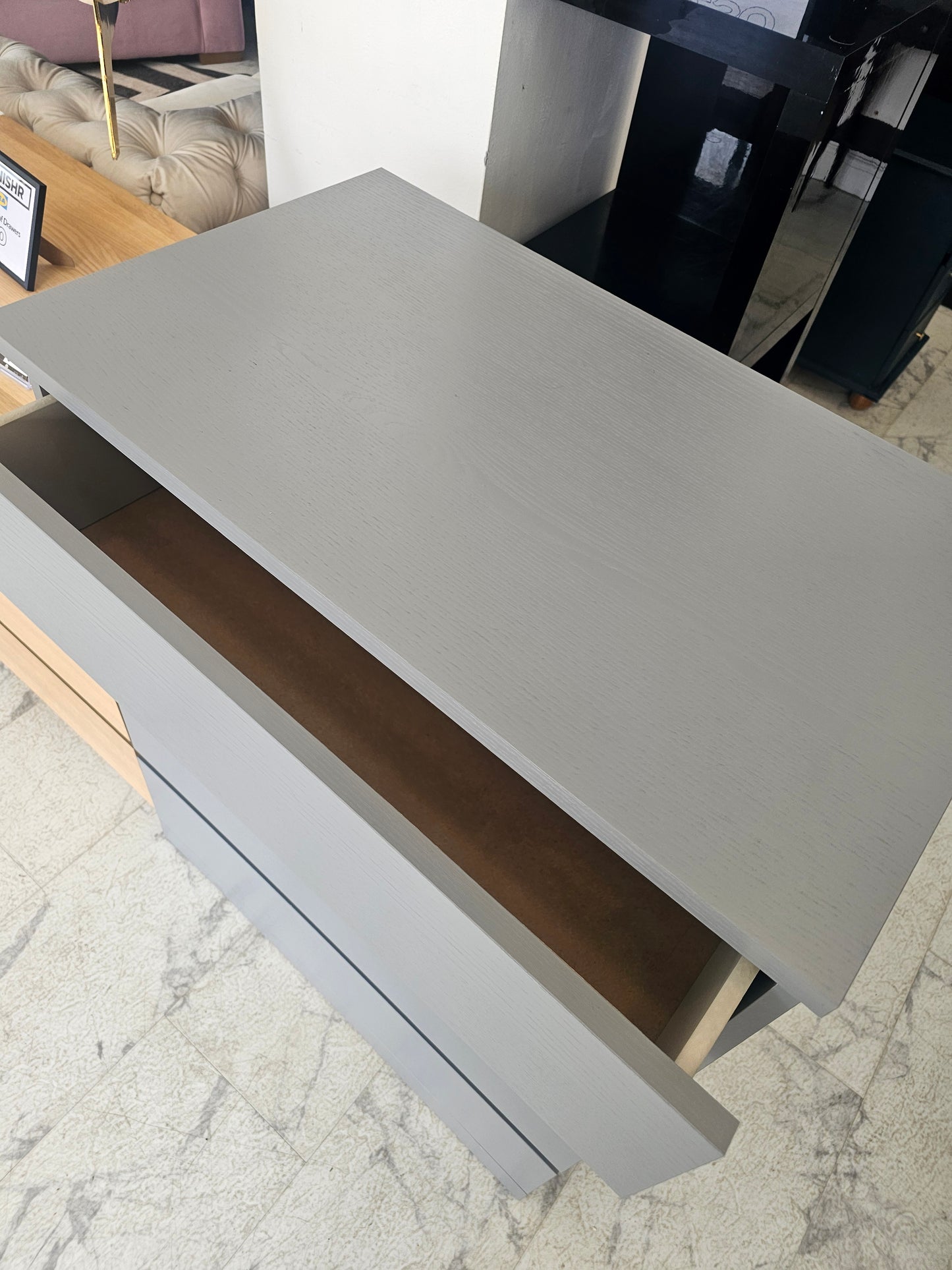 Ikea Malm Grey 4 Drawer Chest T