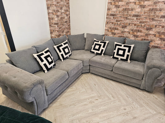 Verona Grey Corner Sofa #
