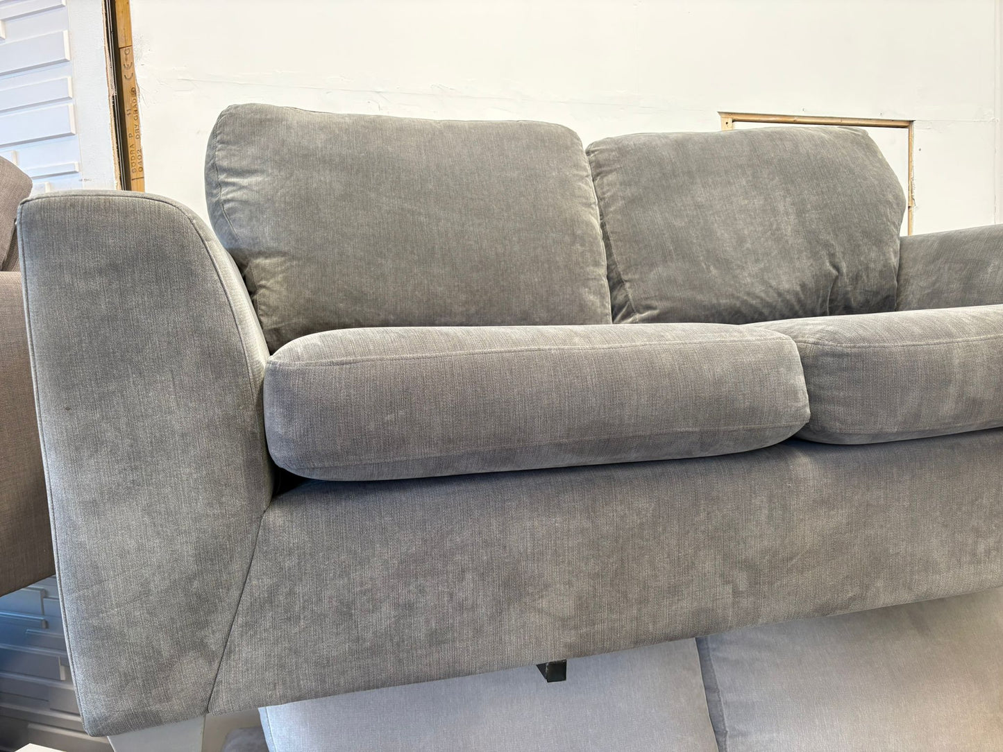 DFS Non Quilted Orka Grey 2 Seater Sofa @