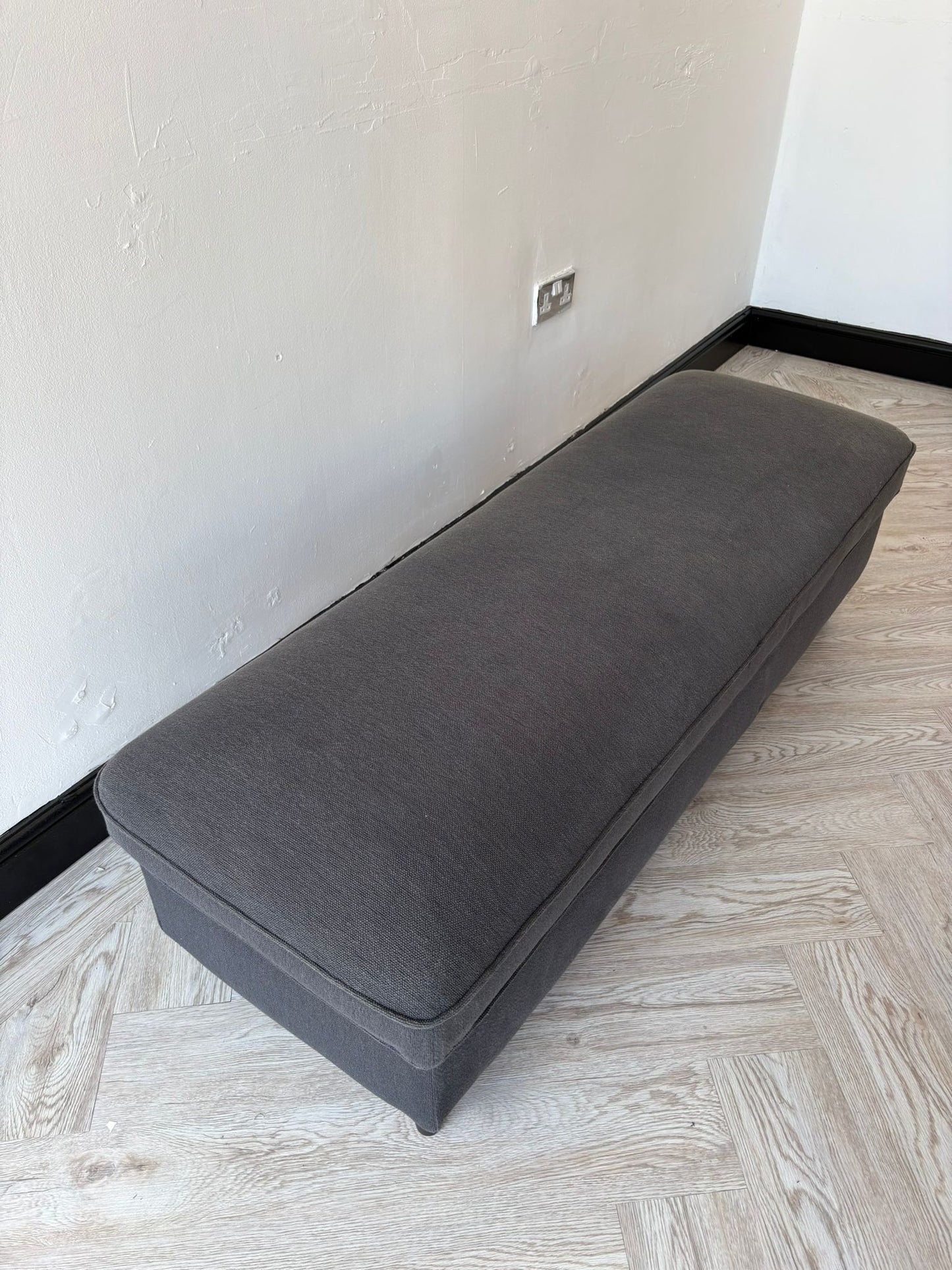 Ikea Esseboda Large Grey Bench Footstool with Storage @