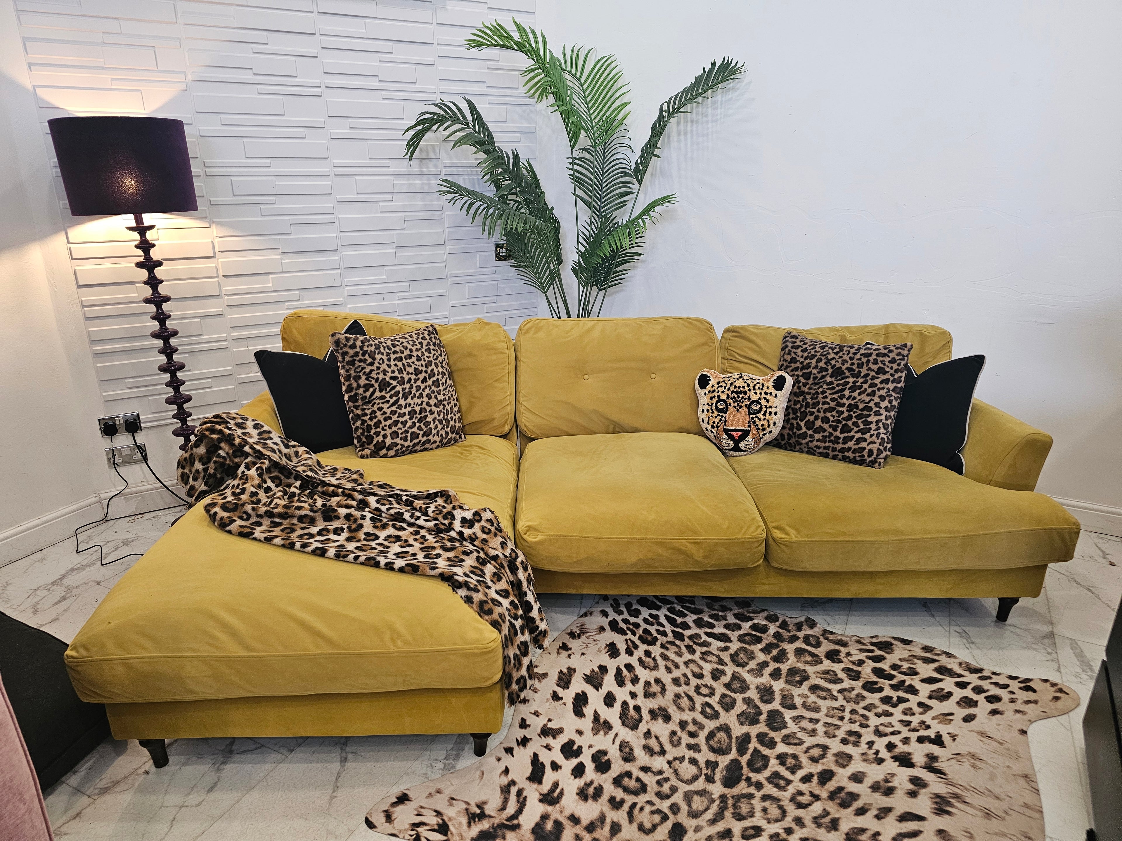 DFS Joules Mustard Corner Sofa