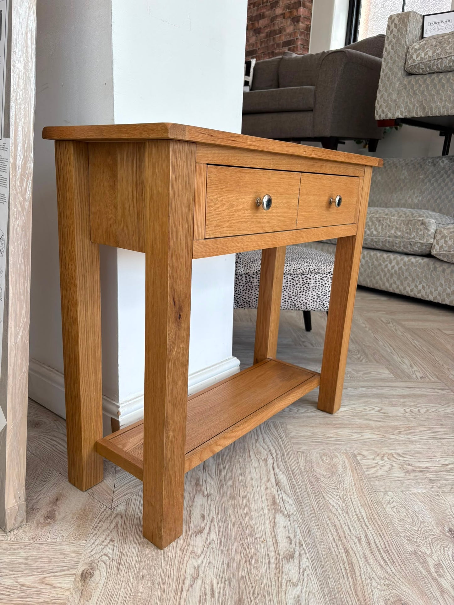 Oak World Console Table 80cm width #