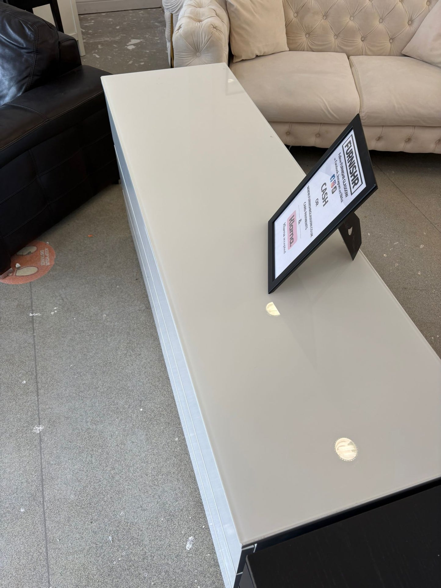 Ikea Malm White 6 Drawer Chest with Glass Top T