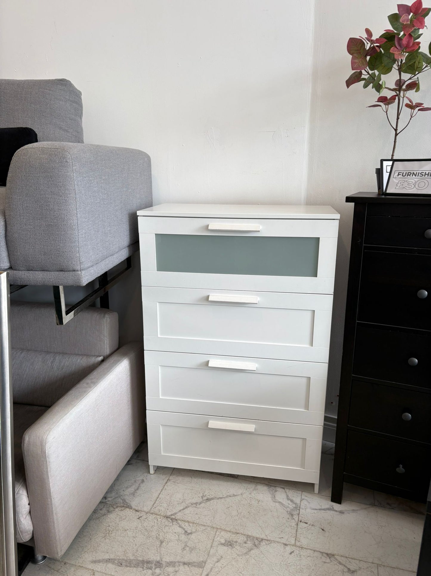 Ikea Brimnes White 4 Drawer Chest T