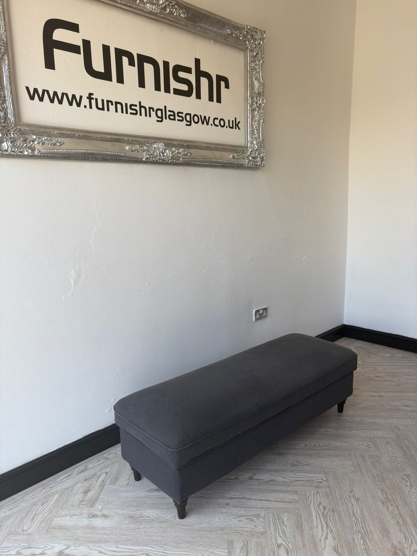 Ikea Esseboda Large Grey Bench Footstool with Storage @