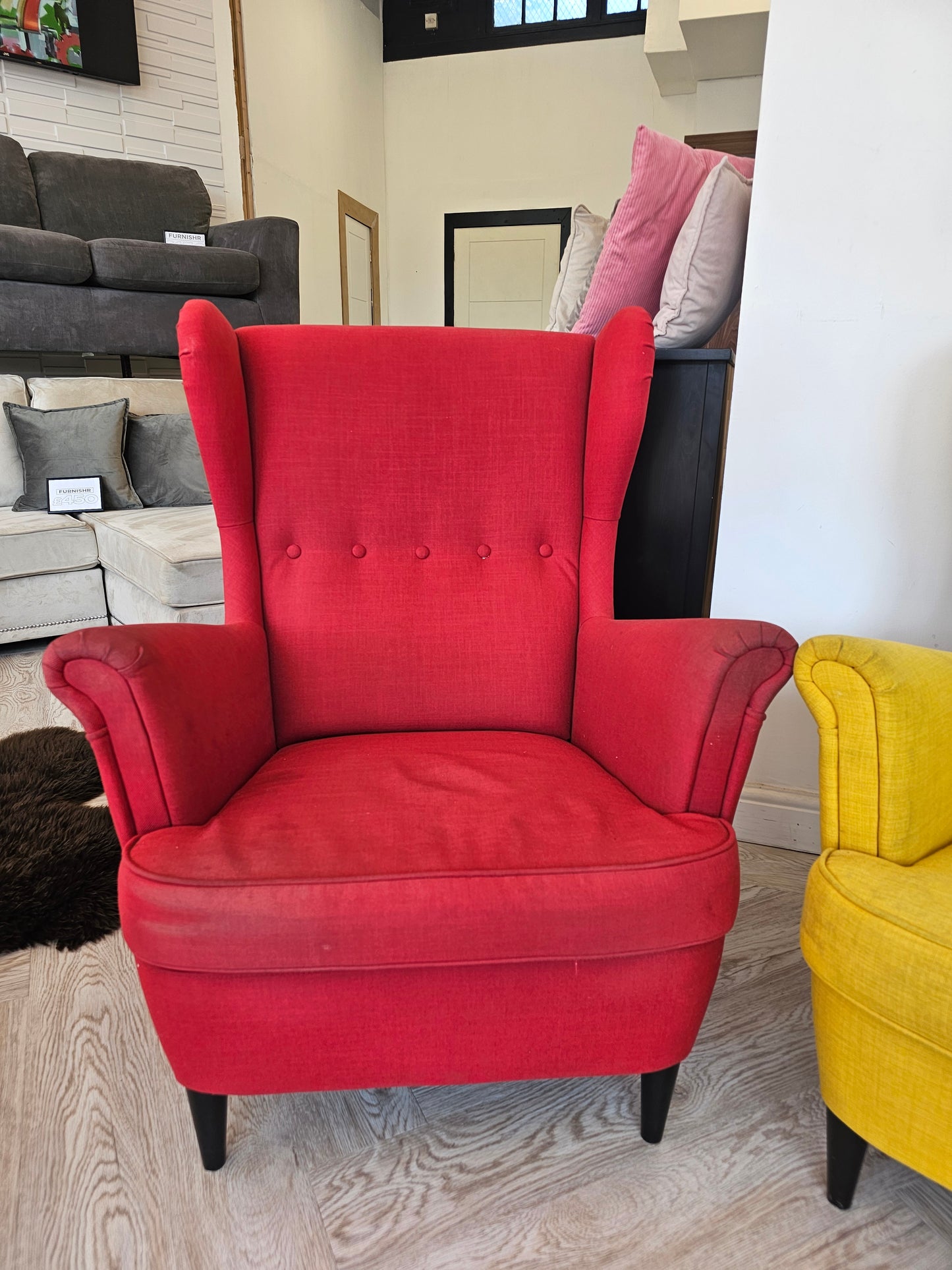 FREE FREE FREE Ikea Strandmon Red & Yellow Chairs (need cleaned)