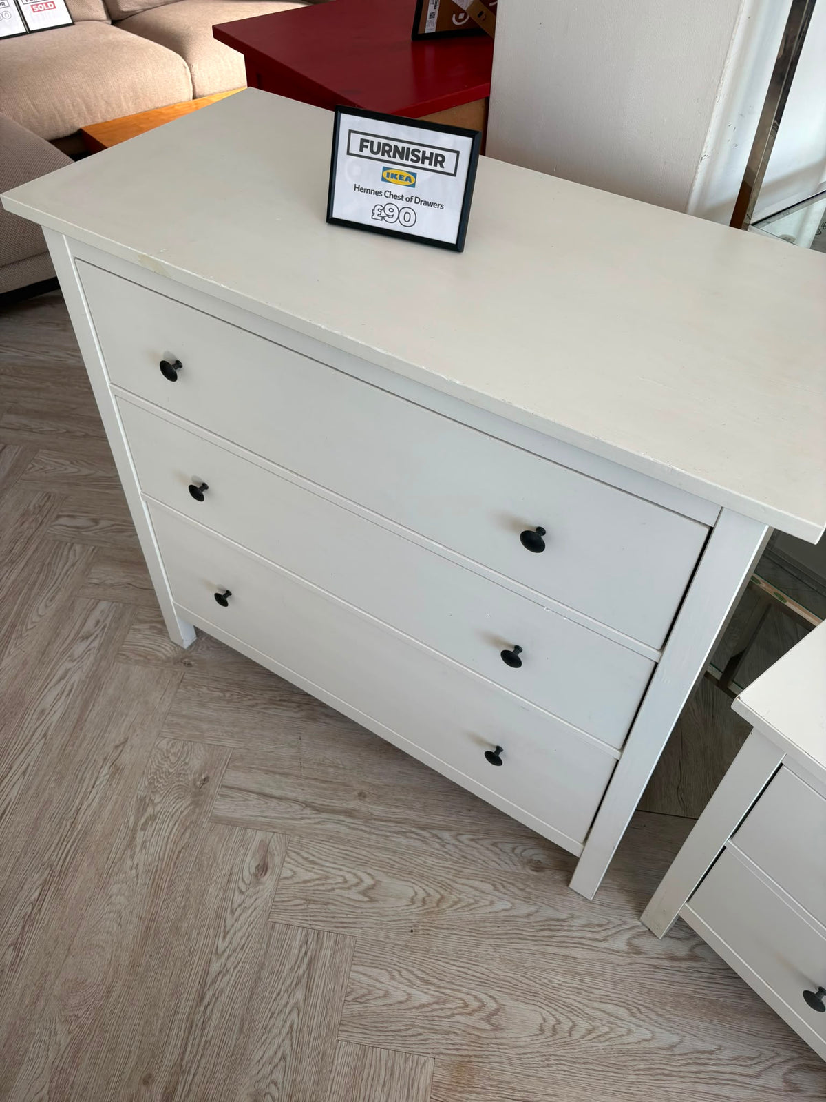 Ikea Hemnes White 3 Drawer Chest #