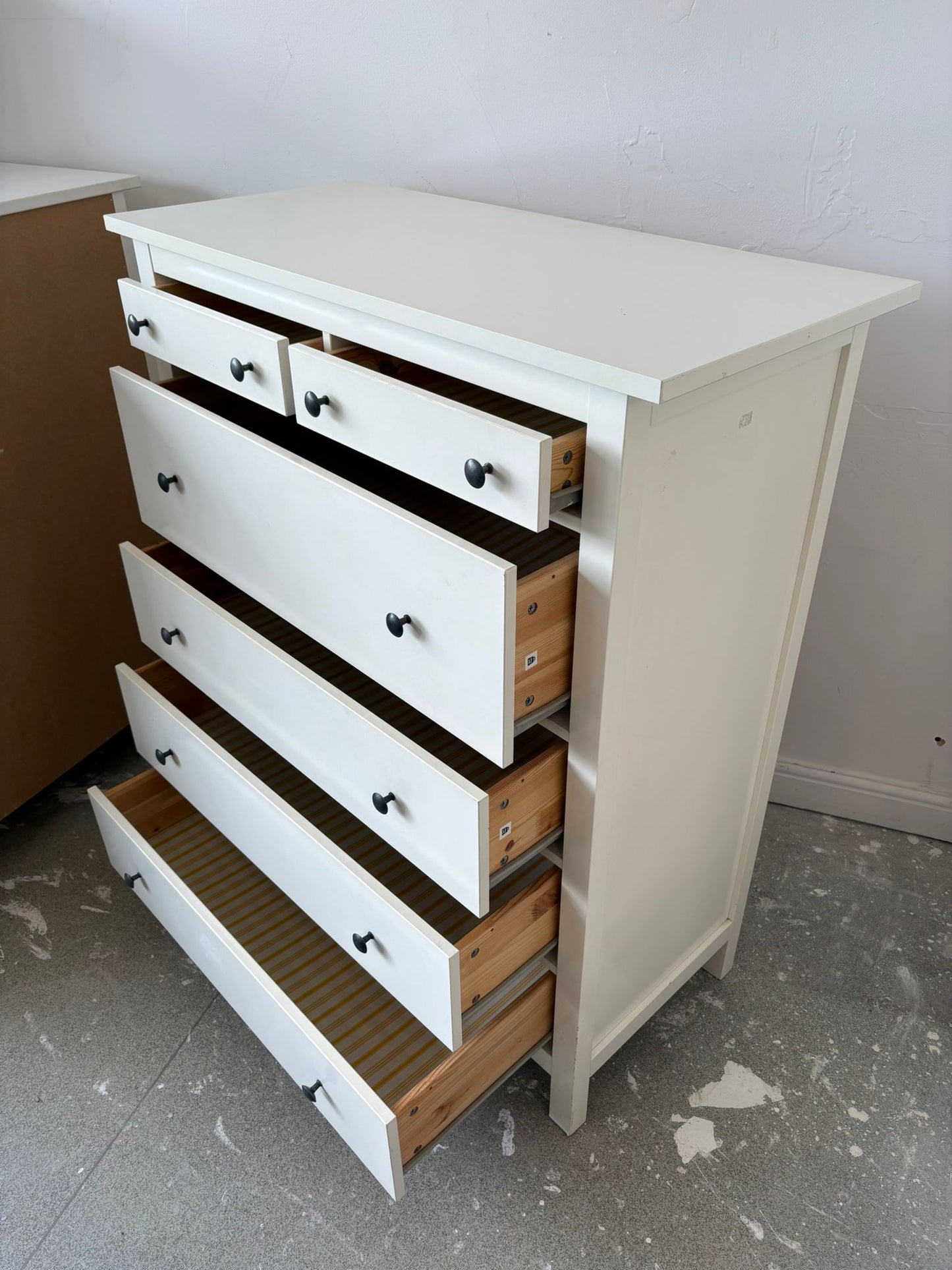 Ikea Hemnes White Gloss 6 Drawer Chest A