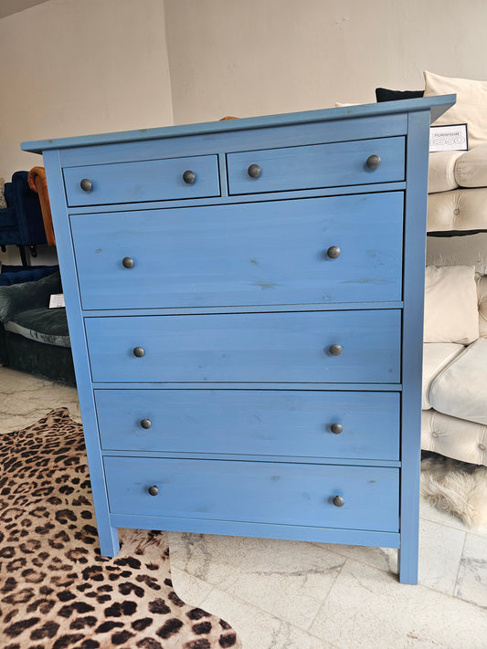 Ikea Hemnes (Discontinued Blue)Blue 6 Drawer Chest T