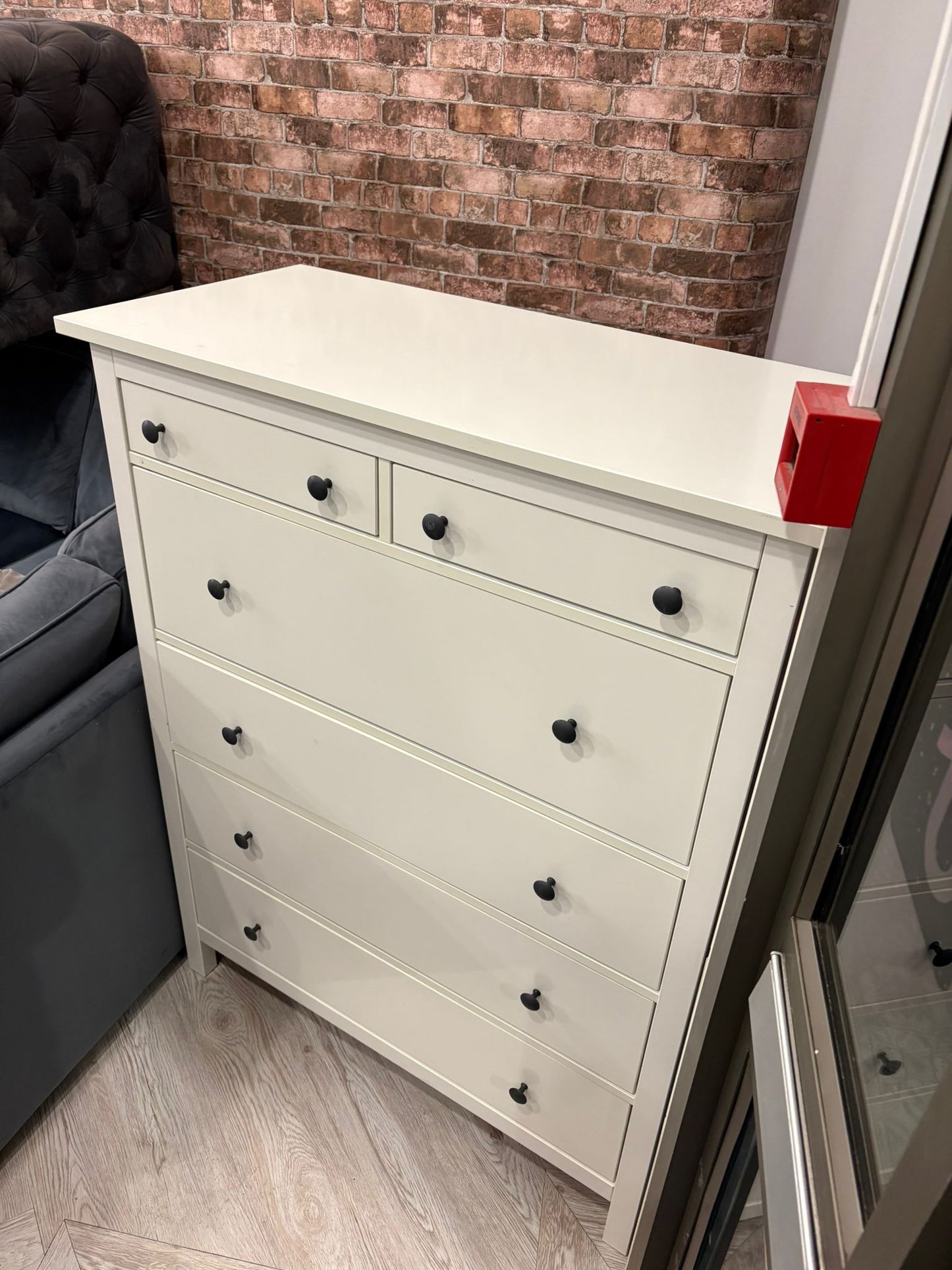 Ikea Hemnes White 6 Drawer Chest #