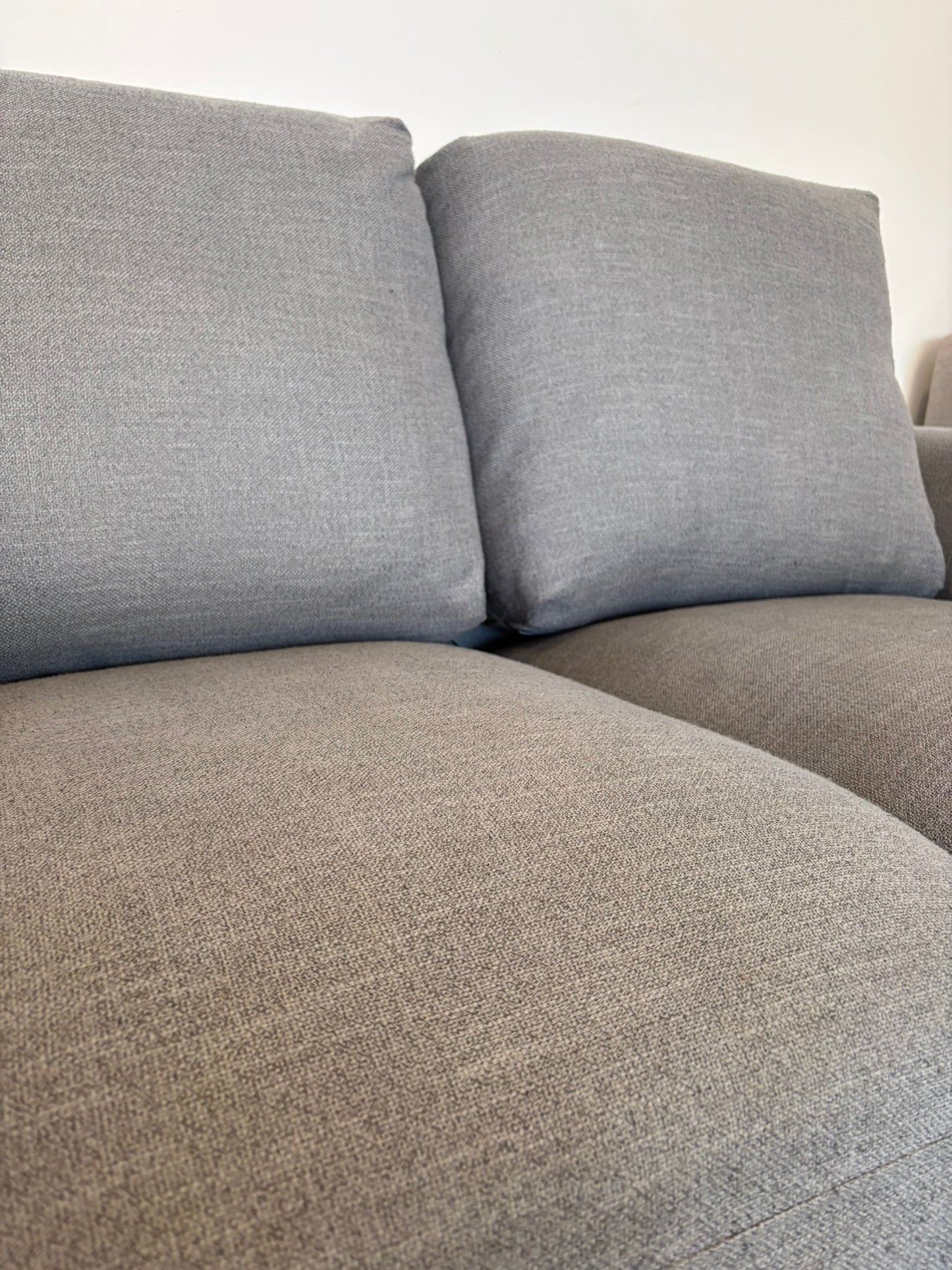 2 Seater Grey Fabric Sofa