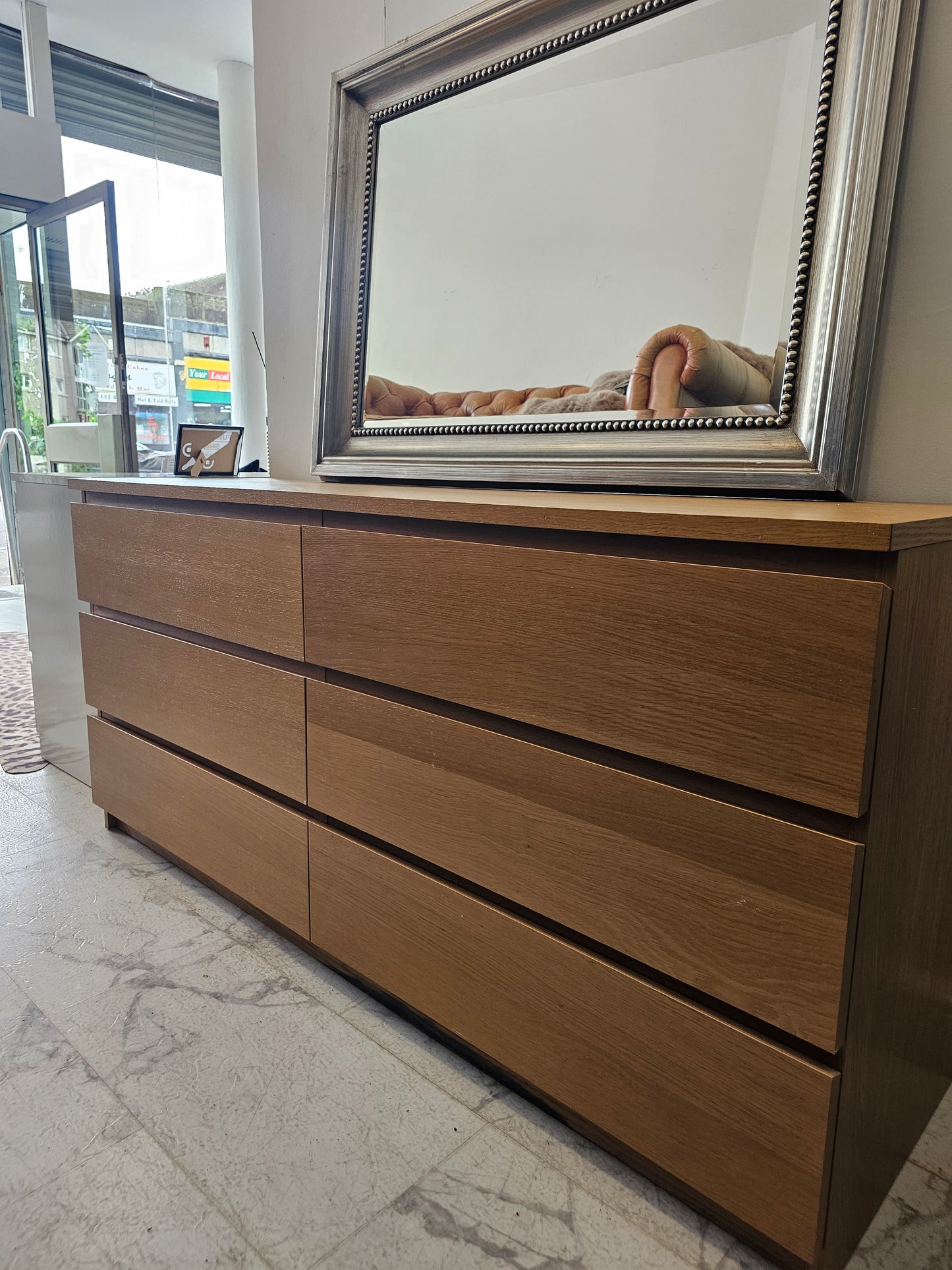 Ikea Malm Oak 6 Drawer Chest T